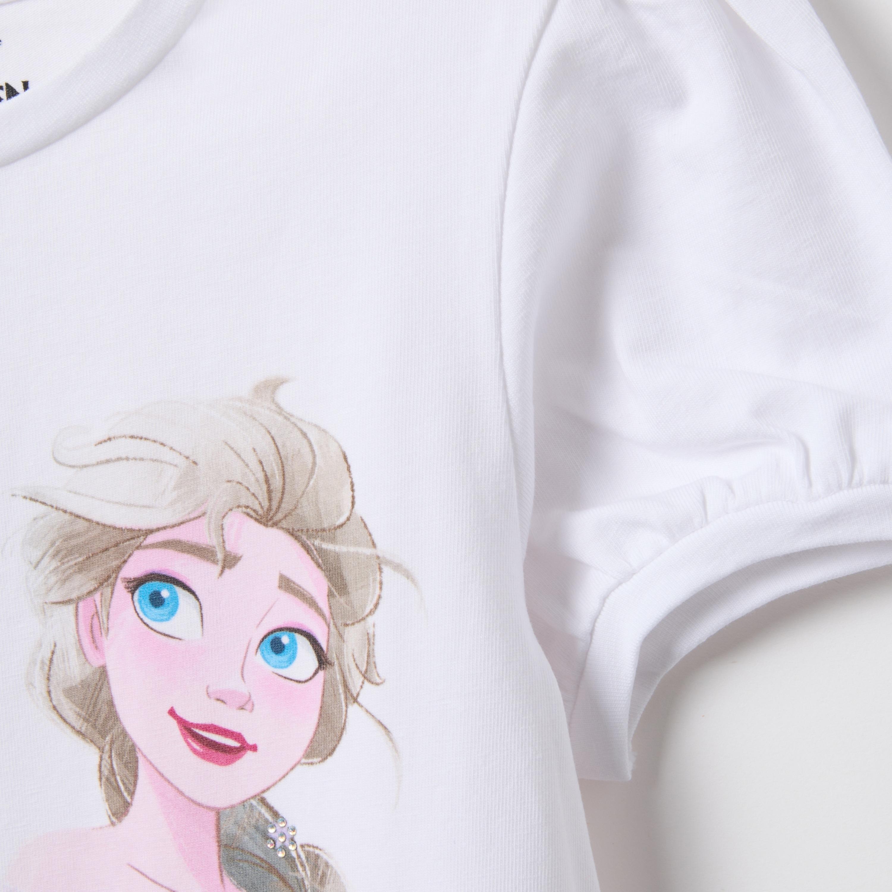 تيشيرت غرافيك أكمام قصيرة بتصميم إلسا من أو في إس-girls-clothing-tshirts-image-3