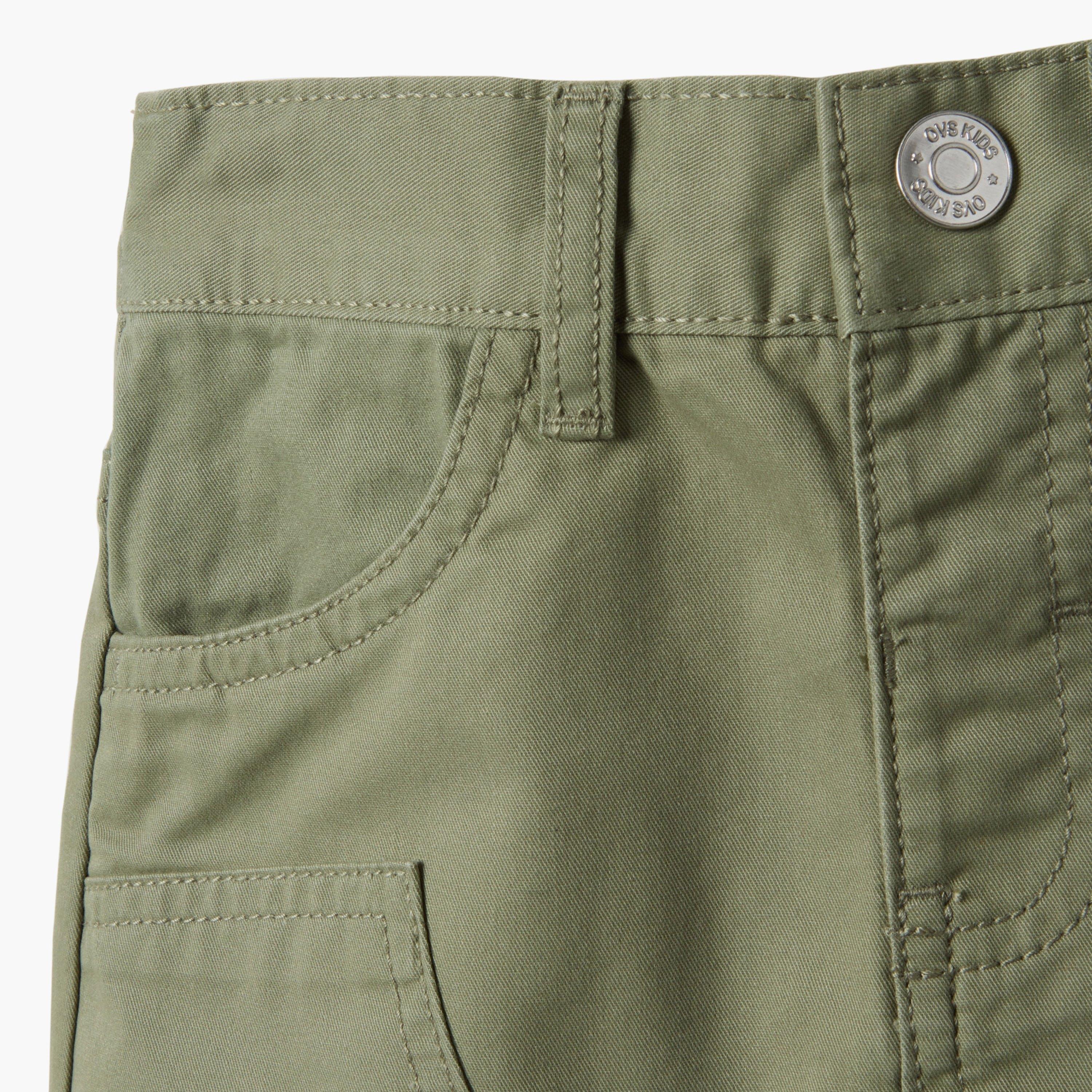 OVS Cotton Cargo Pocketed Mini Skirt-girls-clothing-bottoms-skirts-image-4