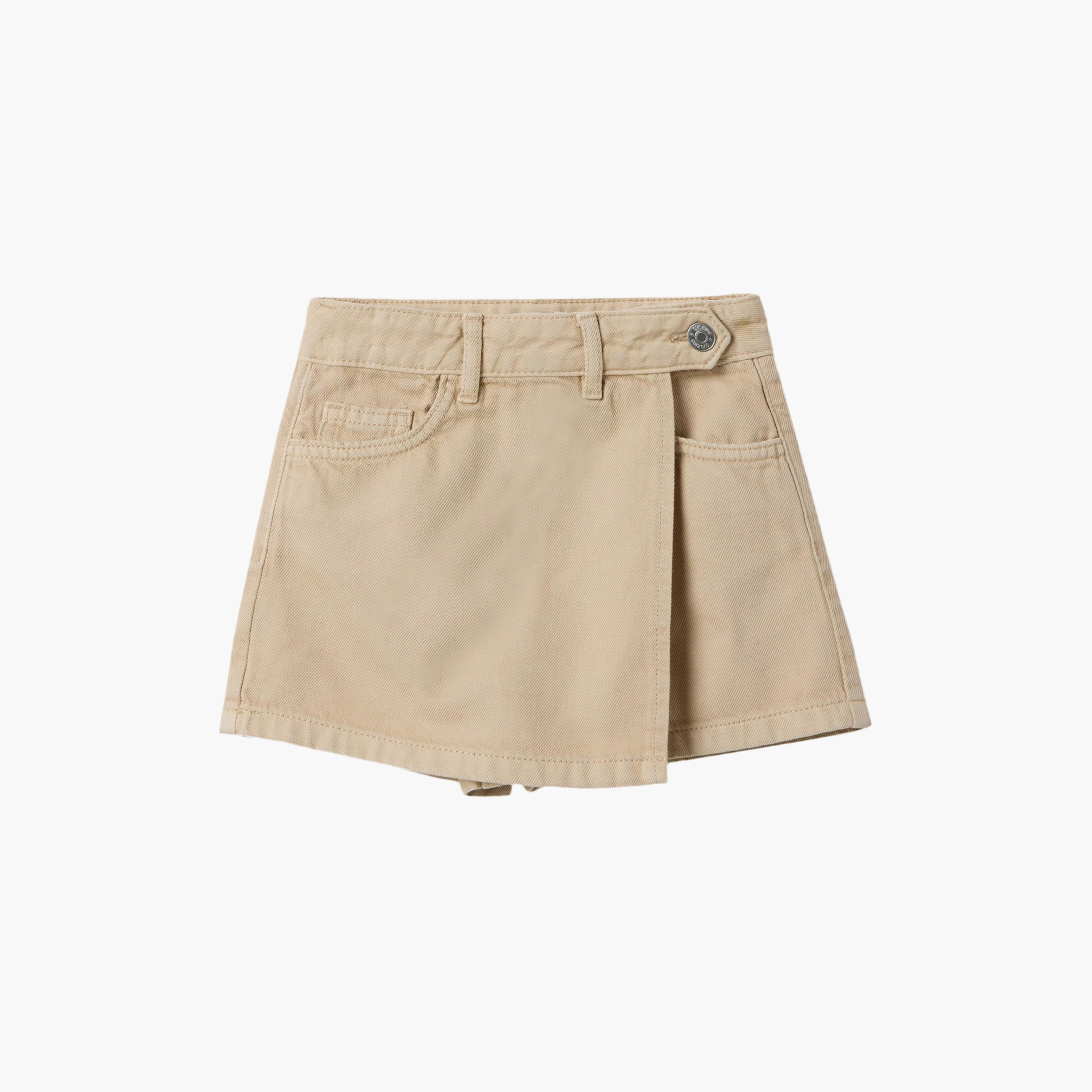 تنورة قصيرة "ميني" بجيوب "كارغو" وتطريز زهور من اوه في اس-girls-clothing-bottoms-skirts-image-1