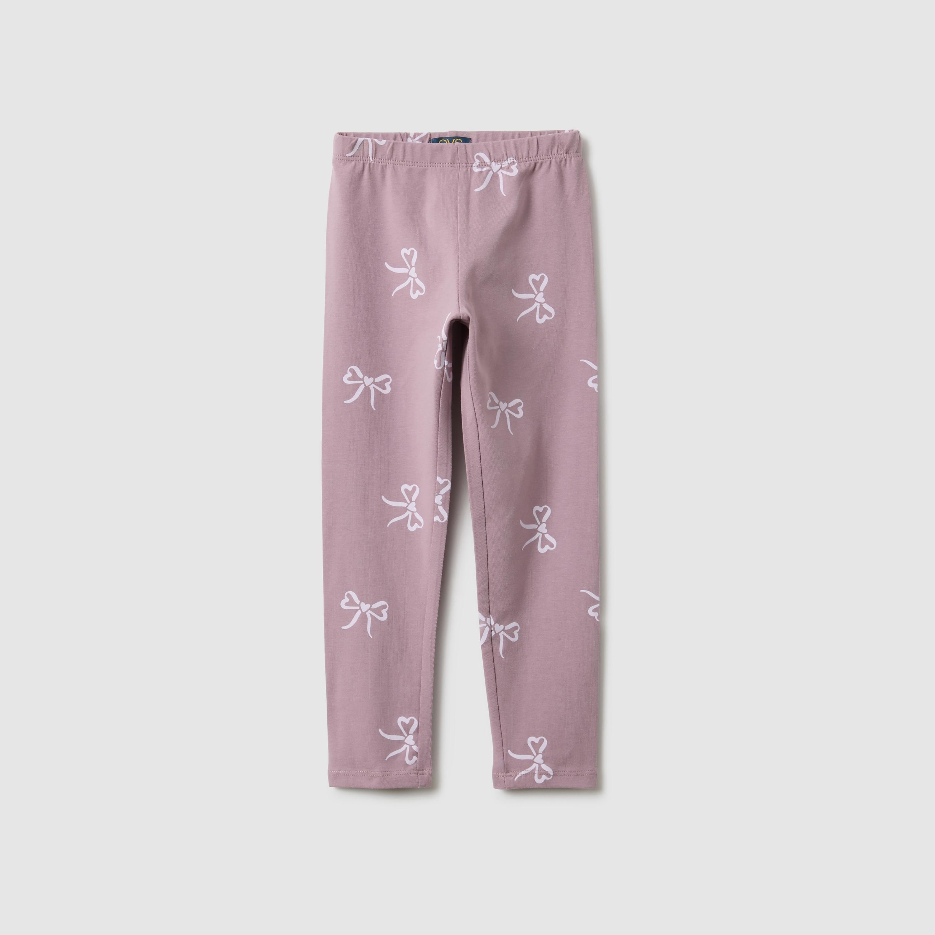 OVS Bow Printed Elasticated Leggings-girls-clothing-bottoms-leggings-image-1
