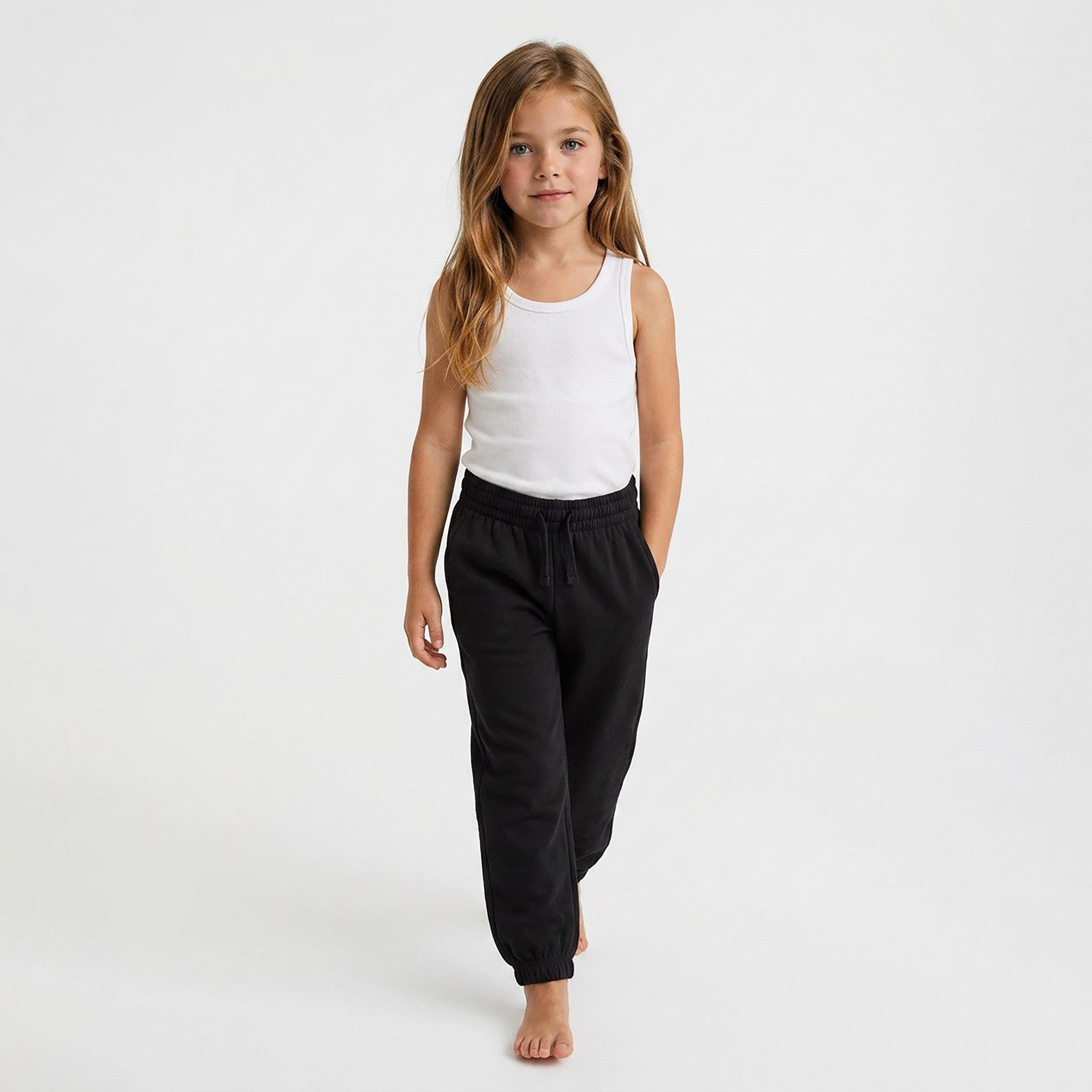 بنطال رياضي (جوغر) قطن سادة بقصة منتظمة من أو في إس-girls-clothing-bottoms-joggersandtrackpants-image-2