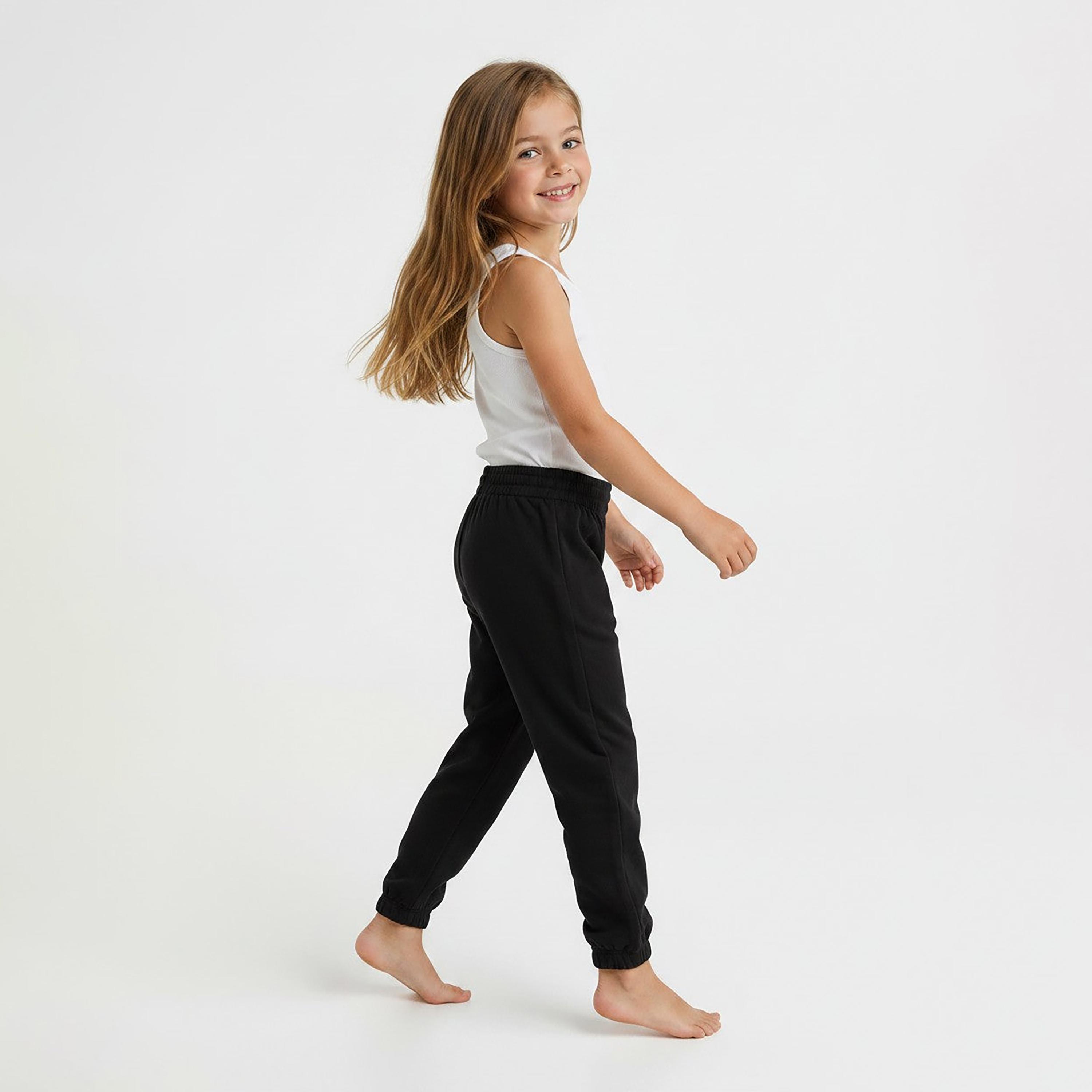 OVS Cotton Solid Regular Fit Joggers-girls-clothing-bottoms-joggersandtrackpants-image-3