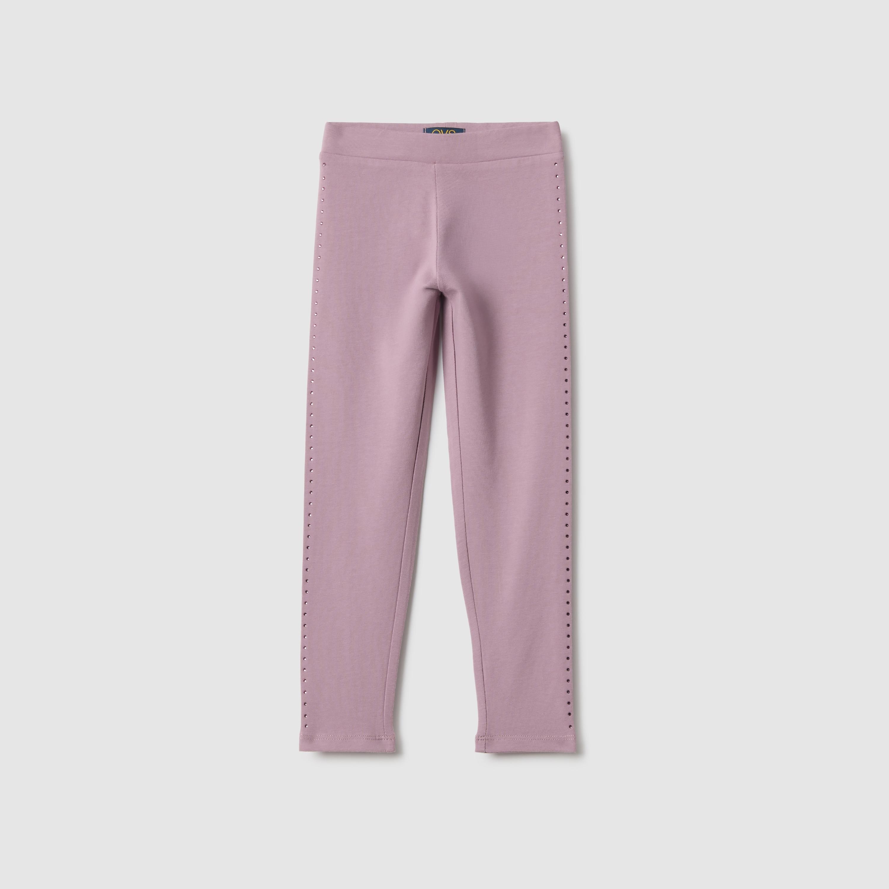 OVS Solid Elasticated Leggings-girls-clothing-bottoms-leggings-image-1