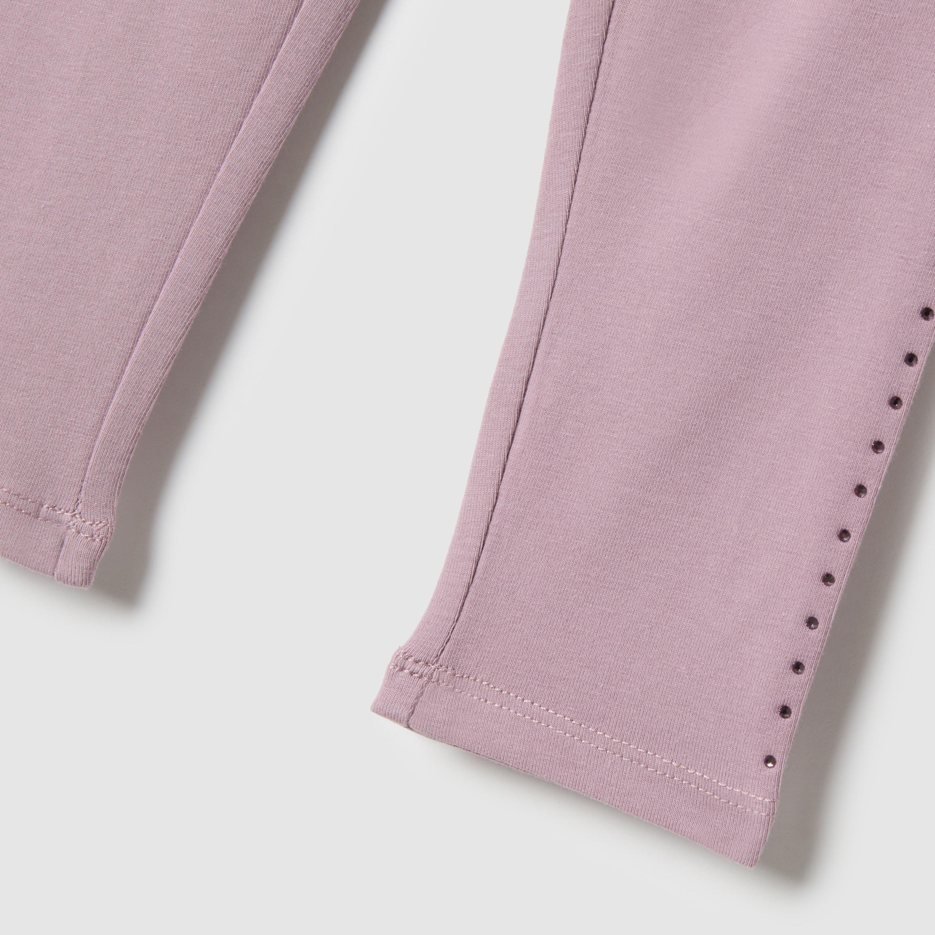 OVS Solid Elasticated Leggings-girls-clothing-bottoms-leggings-image-4