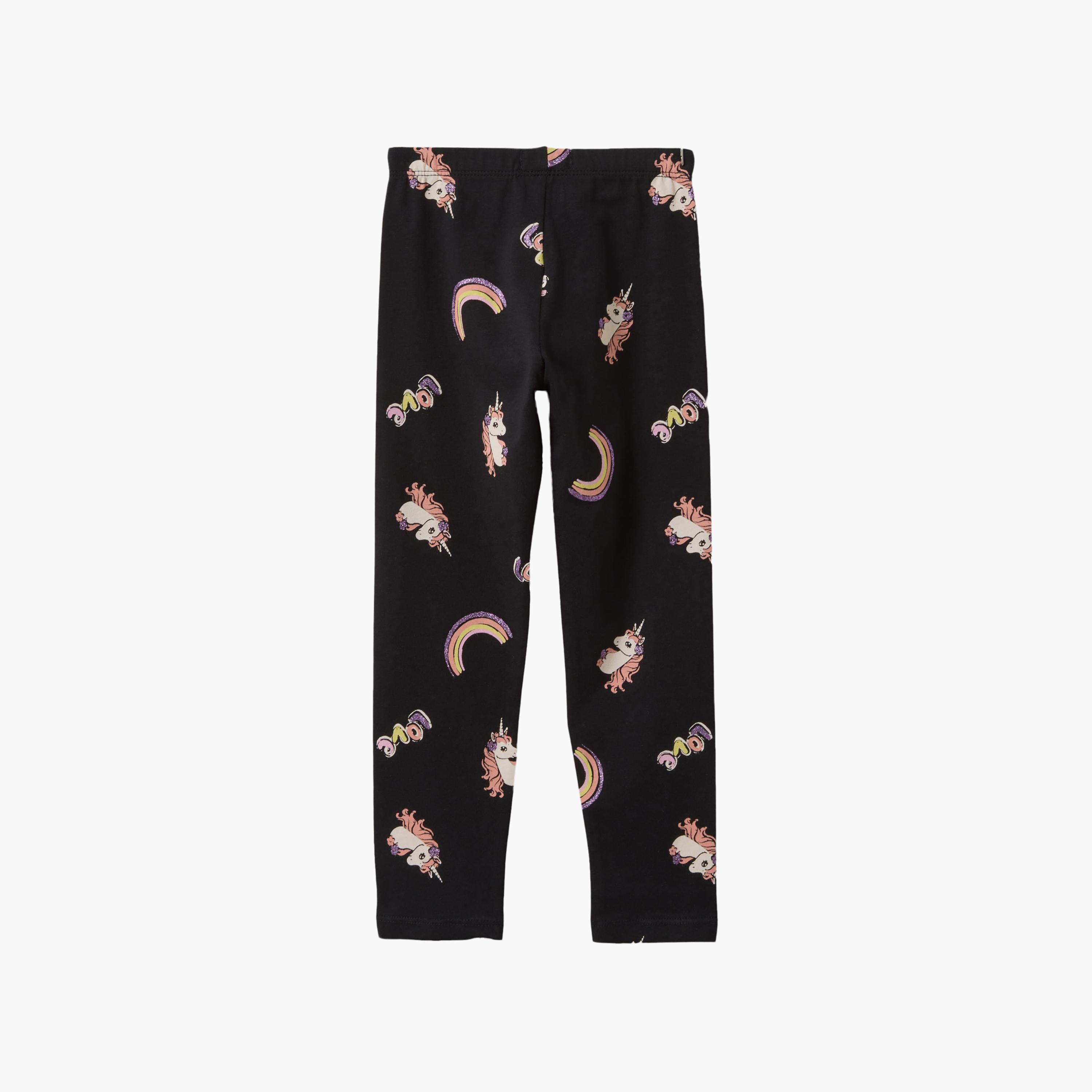 ليجنز "سكيني فيت" بقصة ضيقة ومطبوع من اوه في اس-girls-clothing-bottoms-leggings-image-2