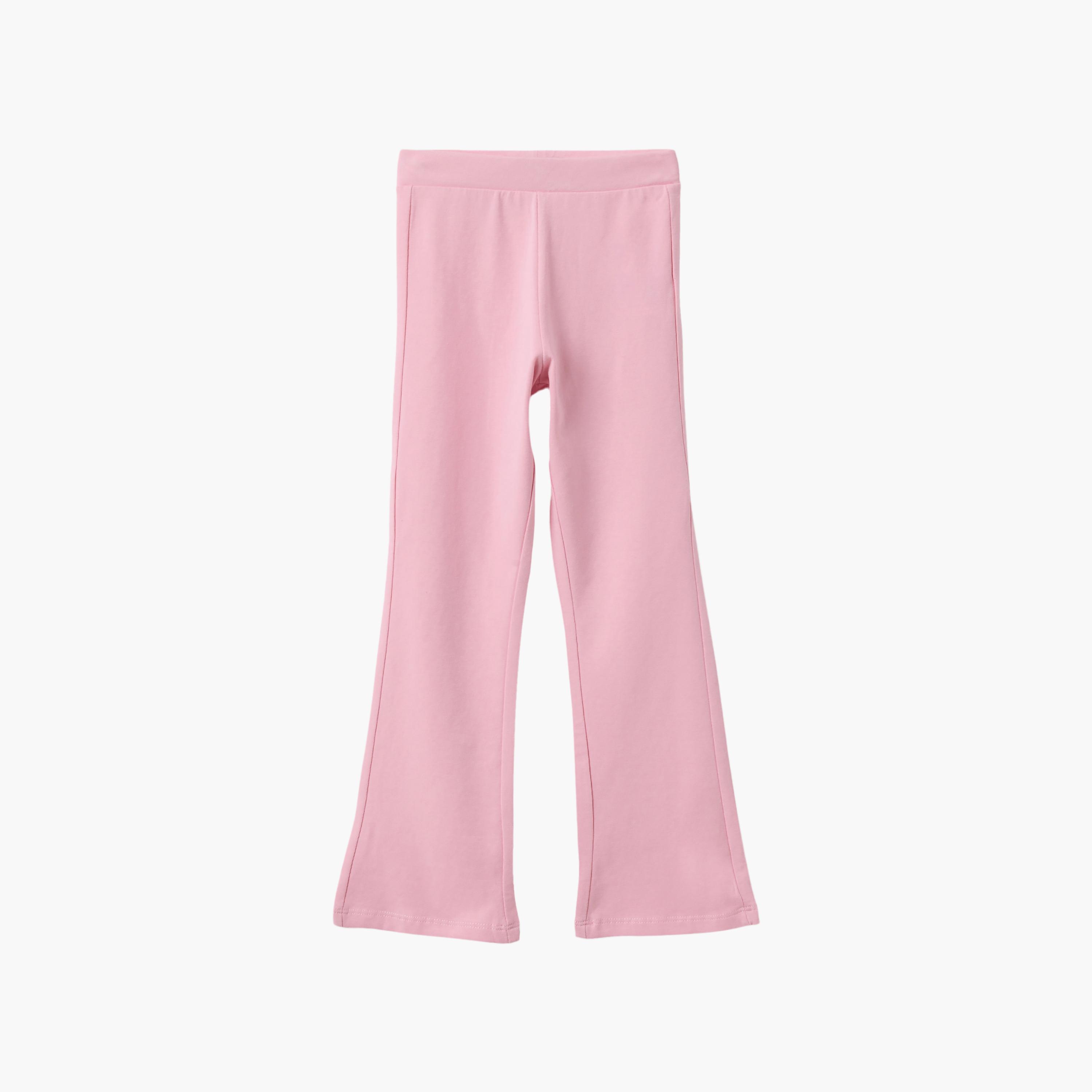 بنطال سادة بقصة "فلير فيت" وخصر مطاطي من اوه في اس-girls-clothing-bottoms-joggersandtrackpants-image-1