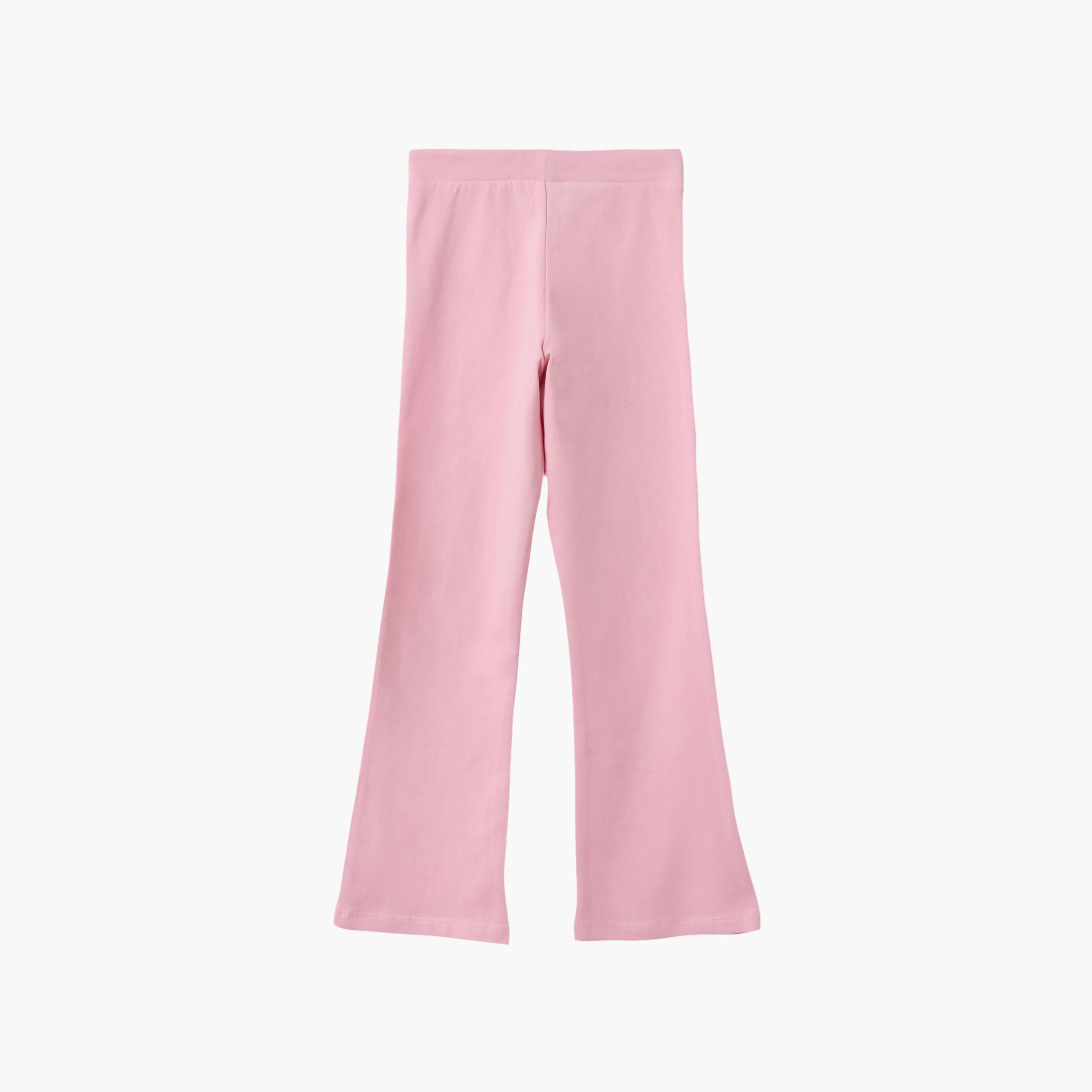 OVS Solid Flare Fit Elasticated Pants-girls-clothing-bottoms-joggersandtrackpants-image-2