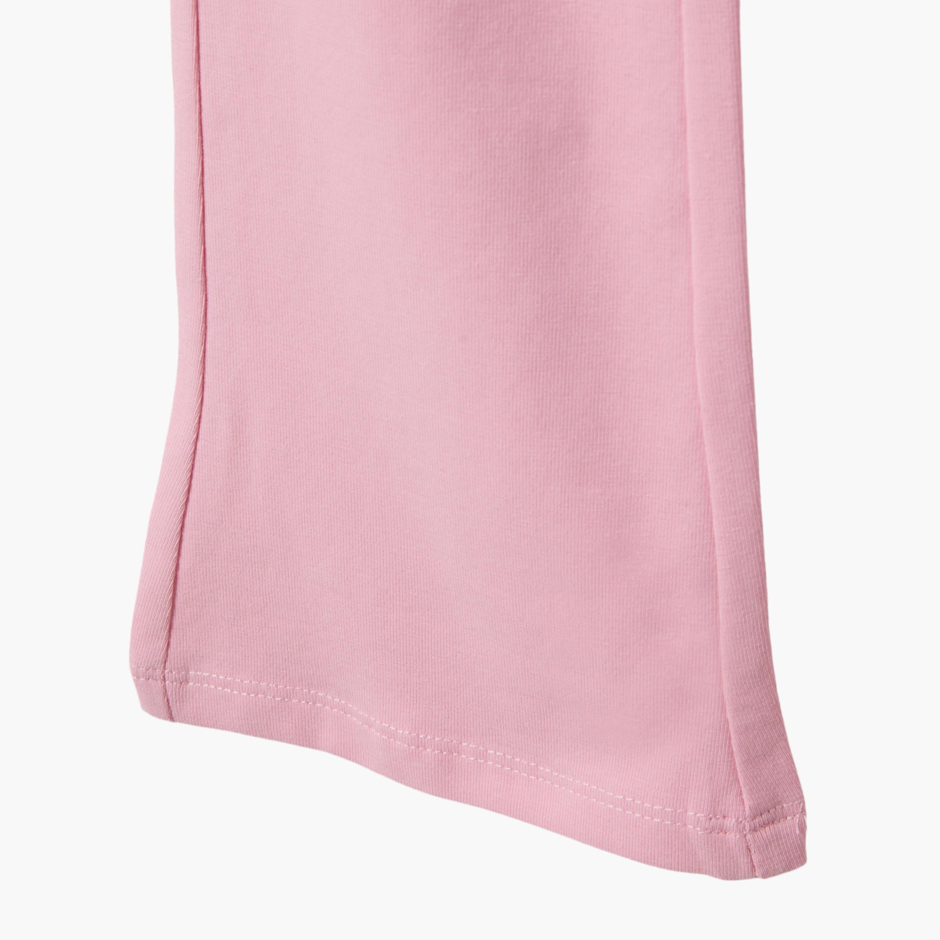 OVS Solid Flare Fit Elasticated Pants-girls-clothing-bottoms-joggersandtrackpants-image-4