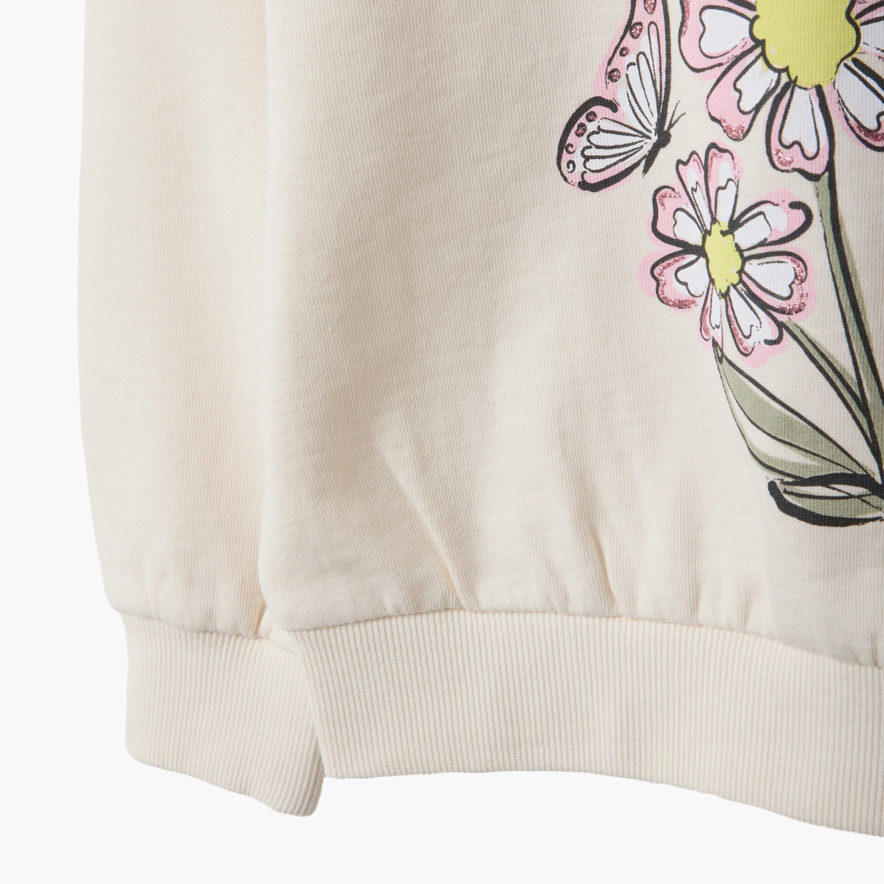 سويت شيرت سادة مطرز من اوه في اس-girls-clothing-sweatshirts-image-4