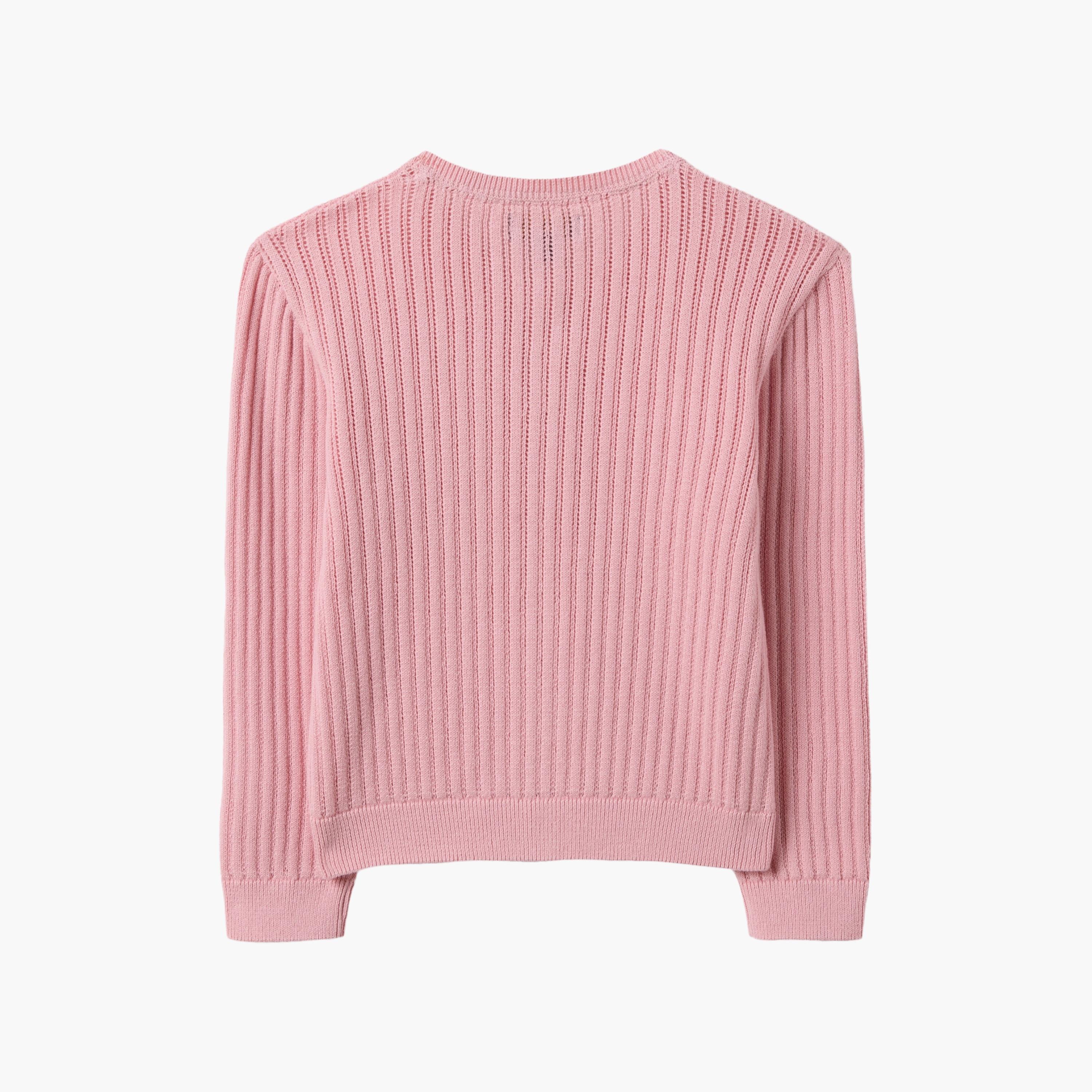 كارديجان قطن مخطط بأكمام طويلة من اوه في اس-girls-clothing-jumpersandcardigans-image-2