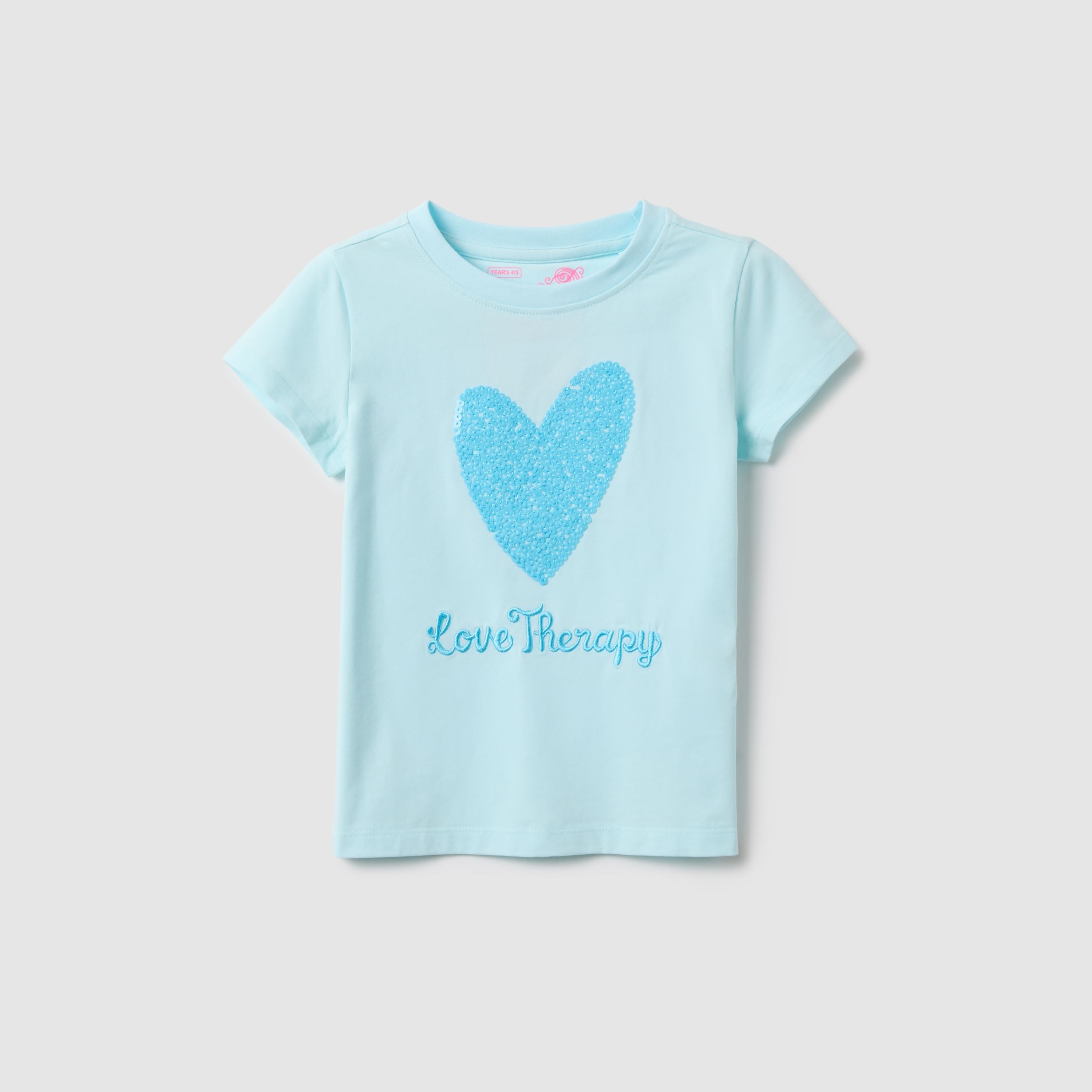 OVS Short Sleeves Love Therapy Embroidered T-Shirt-girls-clothing-tshirts-image-1