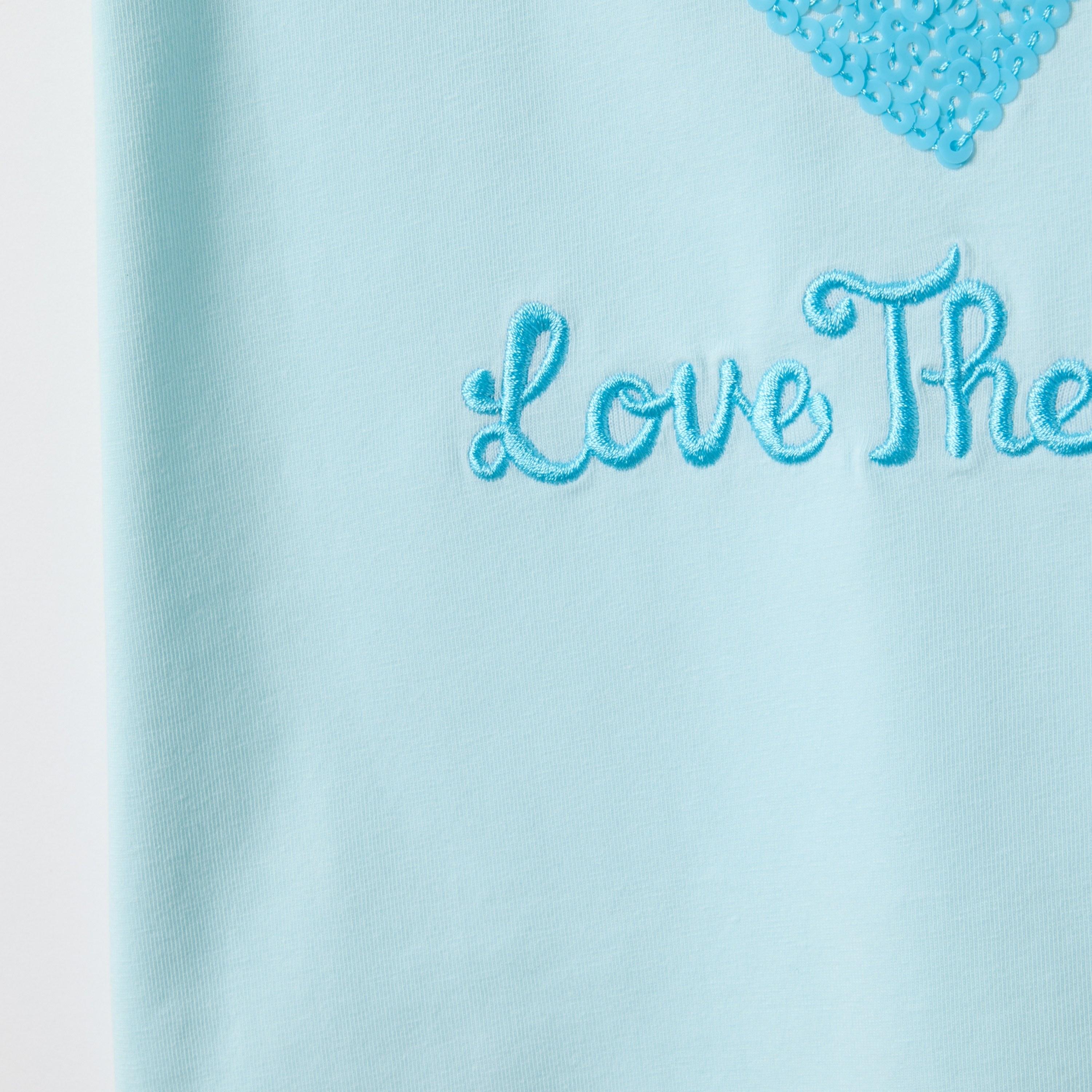 OVS Short Sleeves Love Therapy Embroidered T-Shirt-girls-clothing-tshirts-image-4