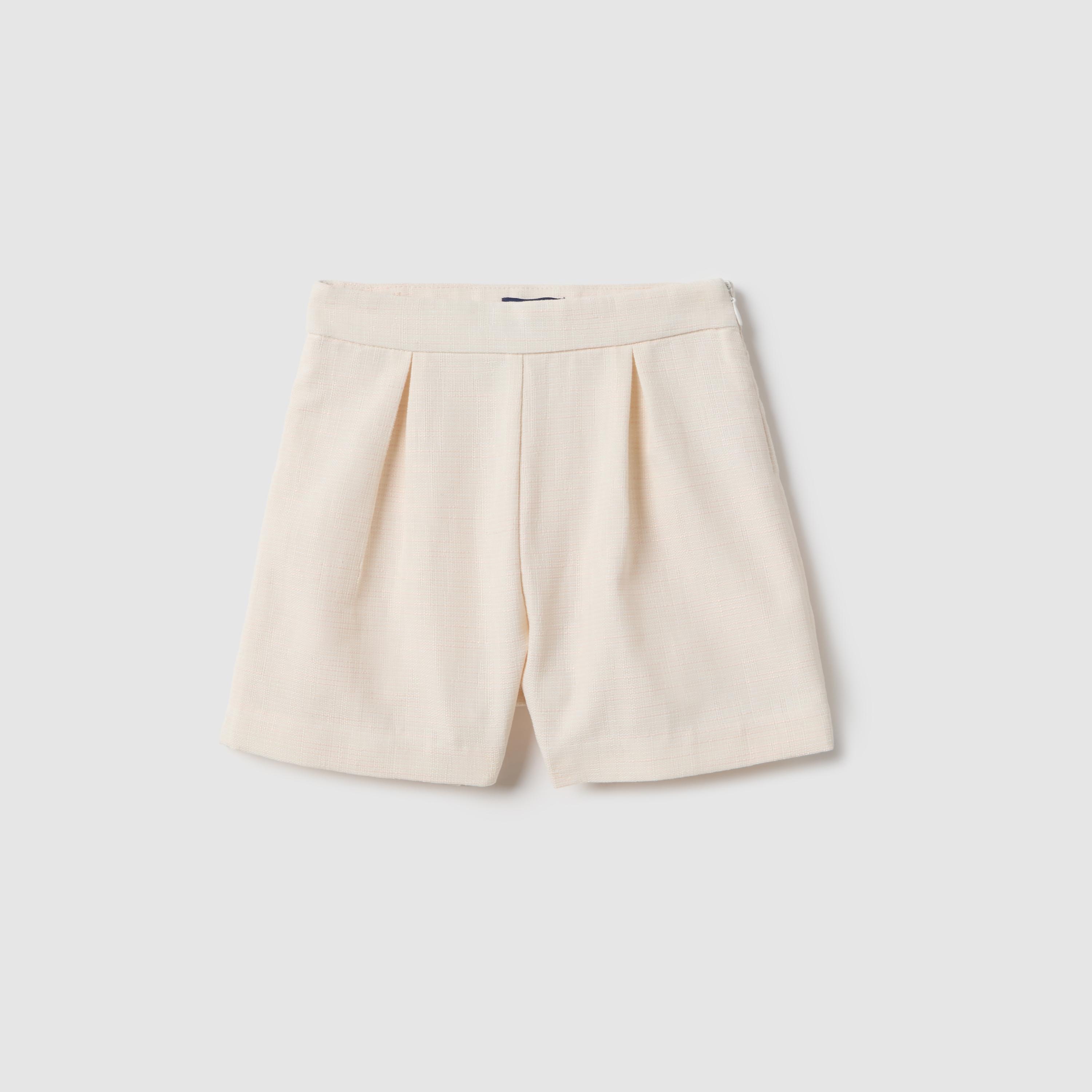 شورت سادة بتصميم كسرات من أو في إس-girls-clothing-bottoms-shorts-image-1