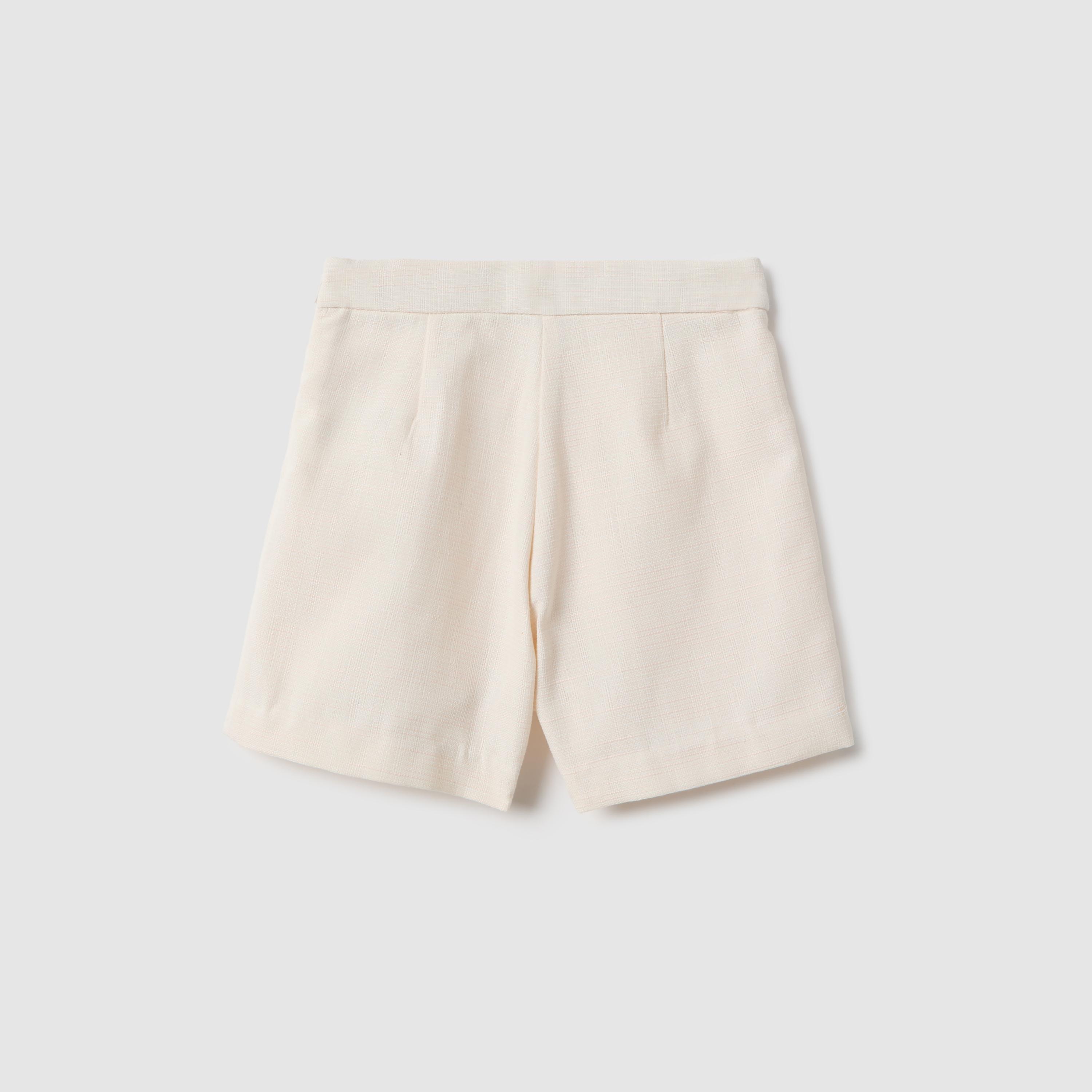 OVS Solid Pleated Shorts-girls-clothing-bottoms-shorts-image-2