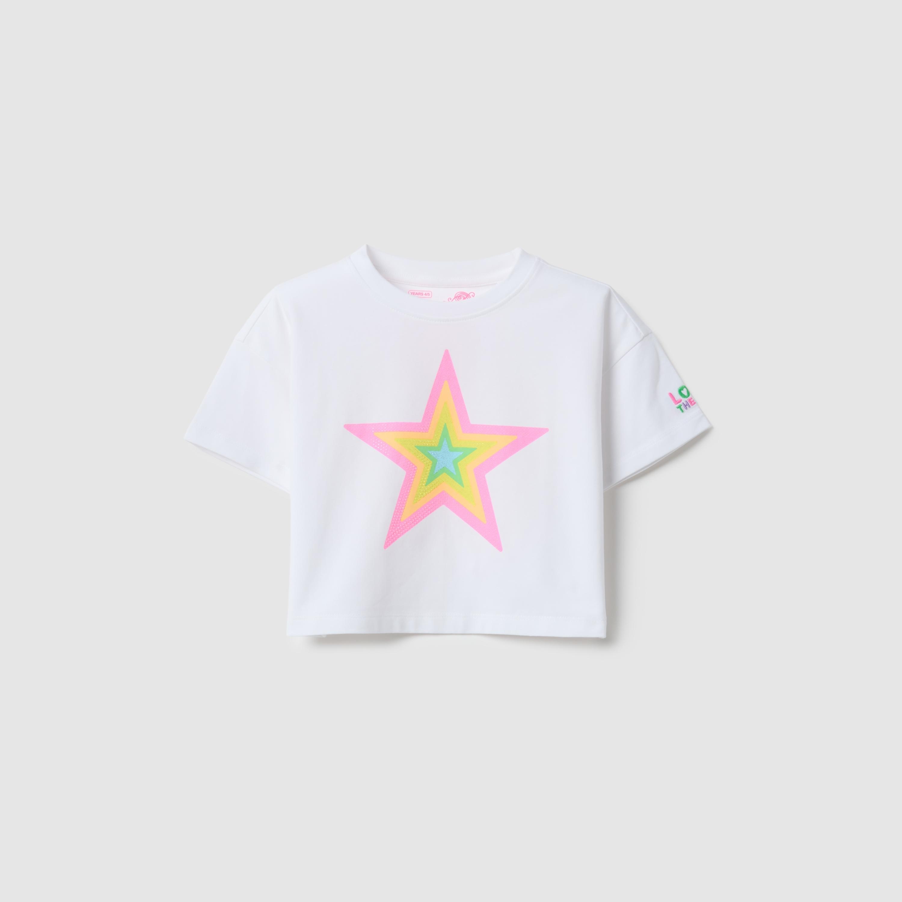 OVS Short Sleeves Star Graphic T-Shirt-girls-clothing-tshirts-image-1