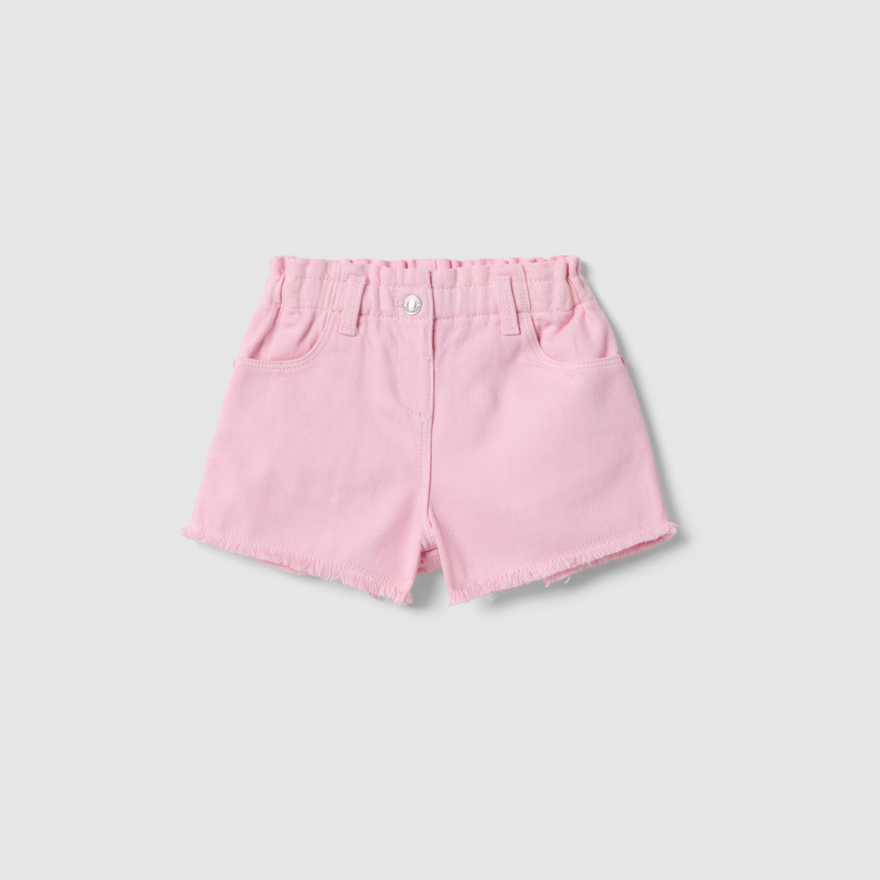 شورت سادة بجيوب وتفاصيل شراشيب من أو في إس-baby-girls-clothing-bottoms-shorts-image-1