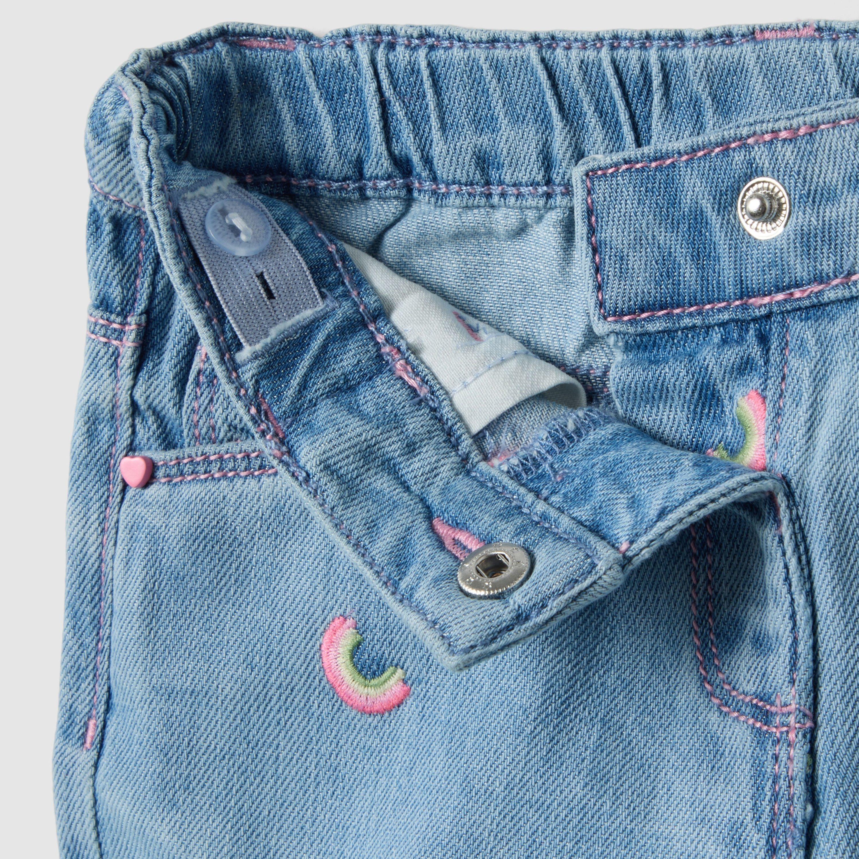 OVS Embroidered Denim Shorts-baby-girls-clothing-bottoms-shorts-image-3