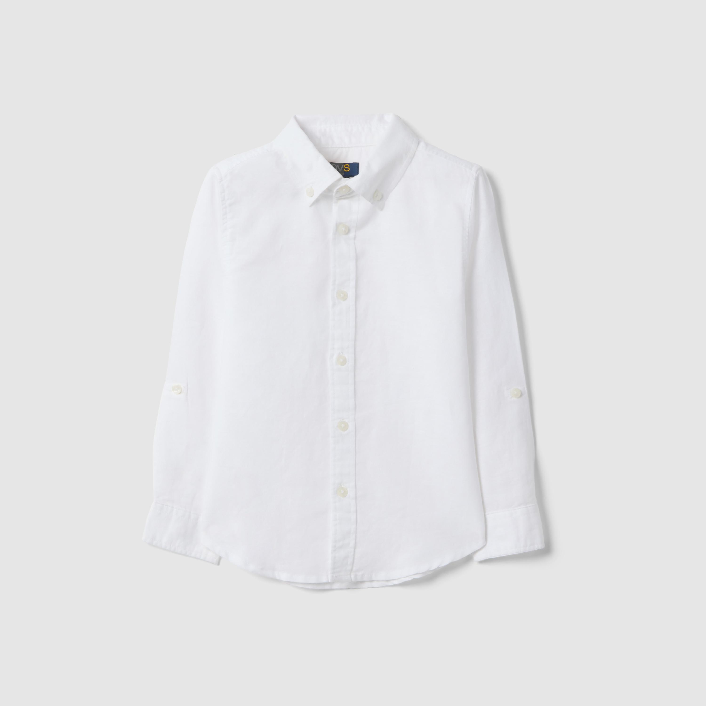 قميص سادة بأكمام كاملة من أو في إس-boys-clothing-shirts-image-1