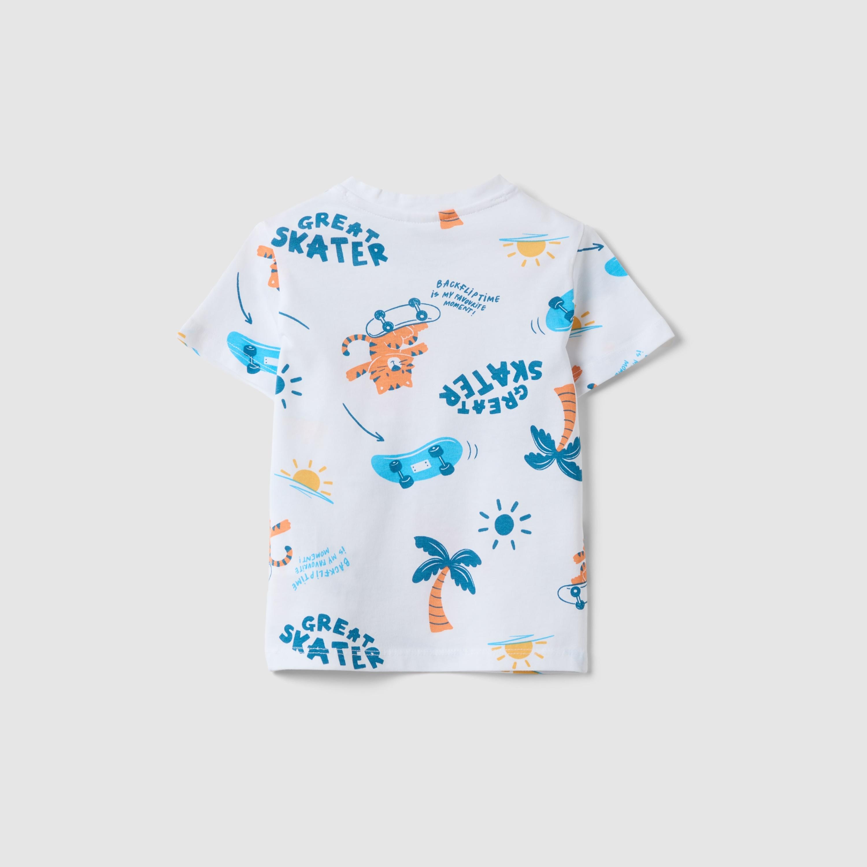 تيشيرت مطبوع بعبارة غريت سكيتر وأكمام قصيرة من أو في إس-boys-clothing-tshirtsandpolos-image-2