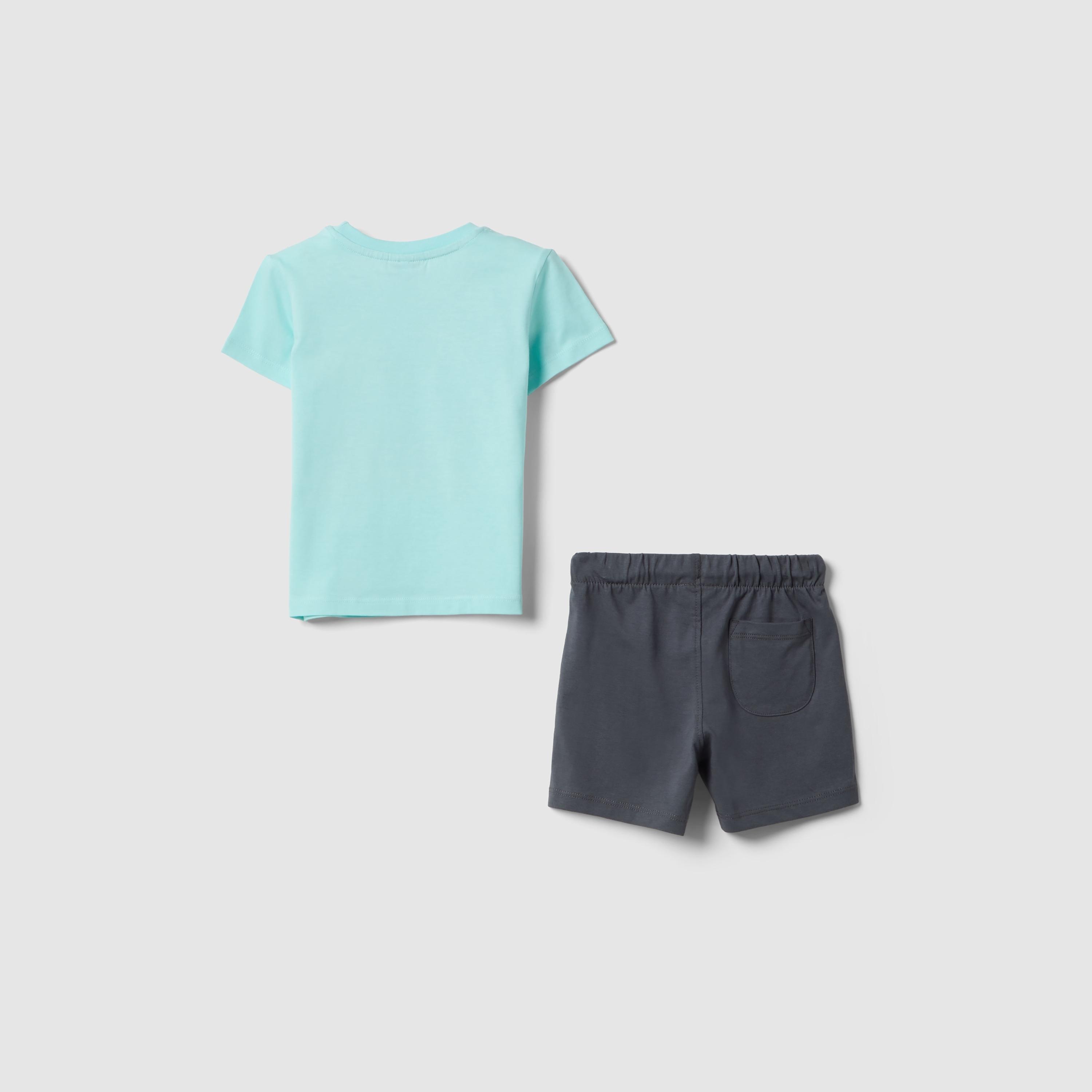 طقم تيشيرت غرافيك وشورت بأكمام قصيرة من أو في إس-baby-boys-clothing-setsandcoords-image-2