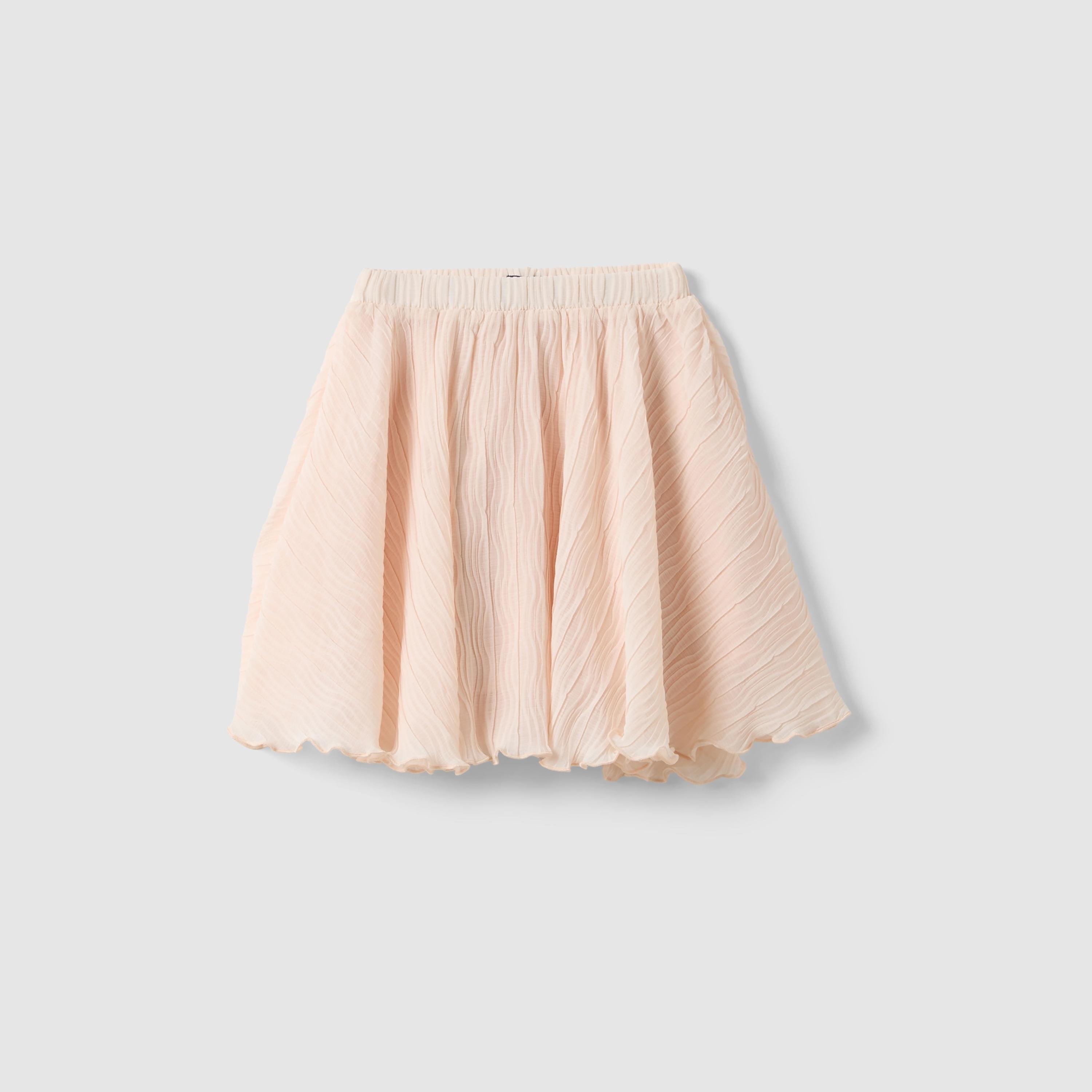 OVS Solid Elasticated Pleated Skirt-girls-clothing-bottoms-skirts-image-1