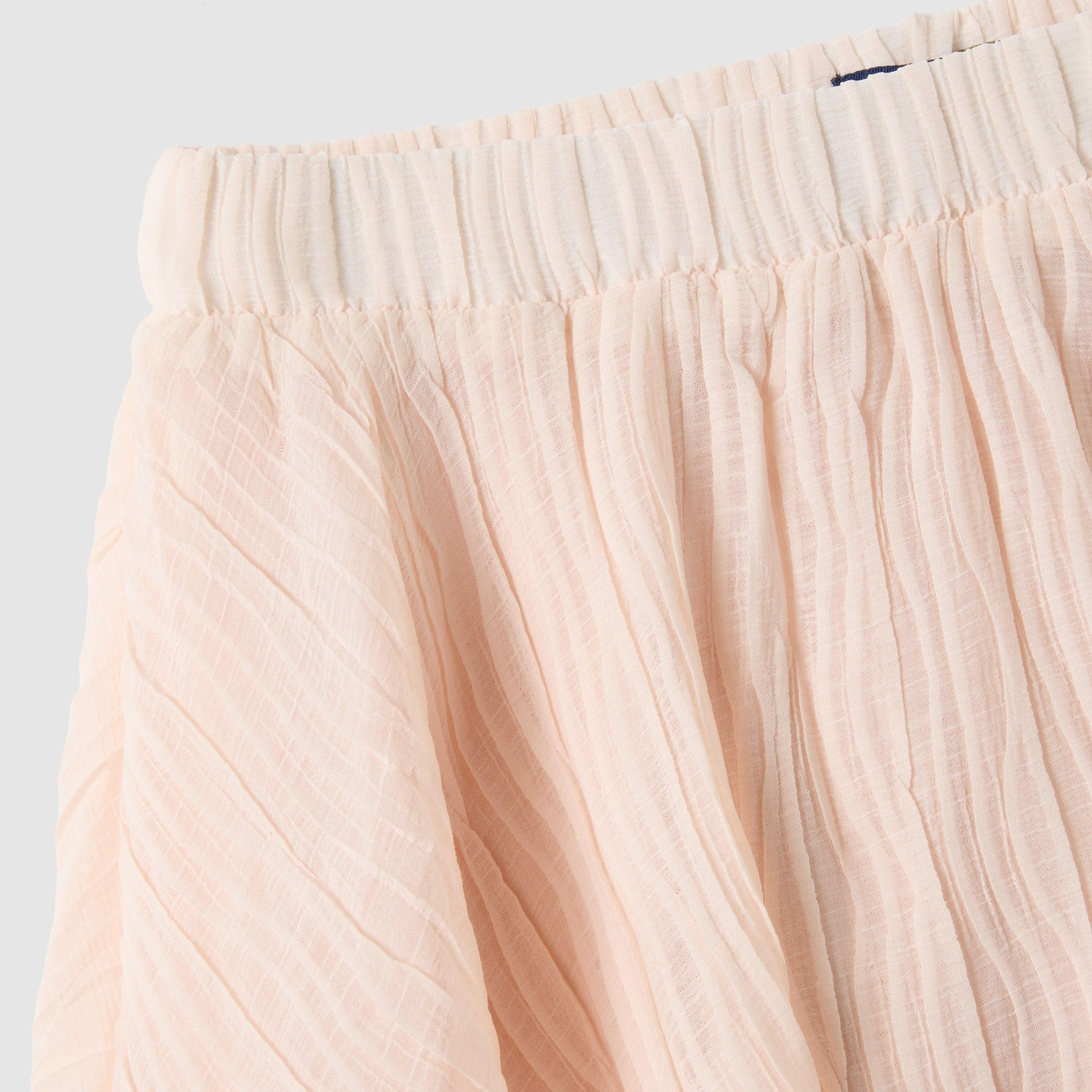 تنورة سادة بكسرات وخصر مطاطي من أو في إس-girls-clothing-bottoms-skirts-image-4