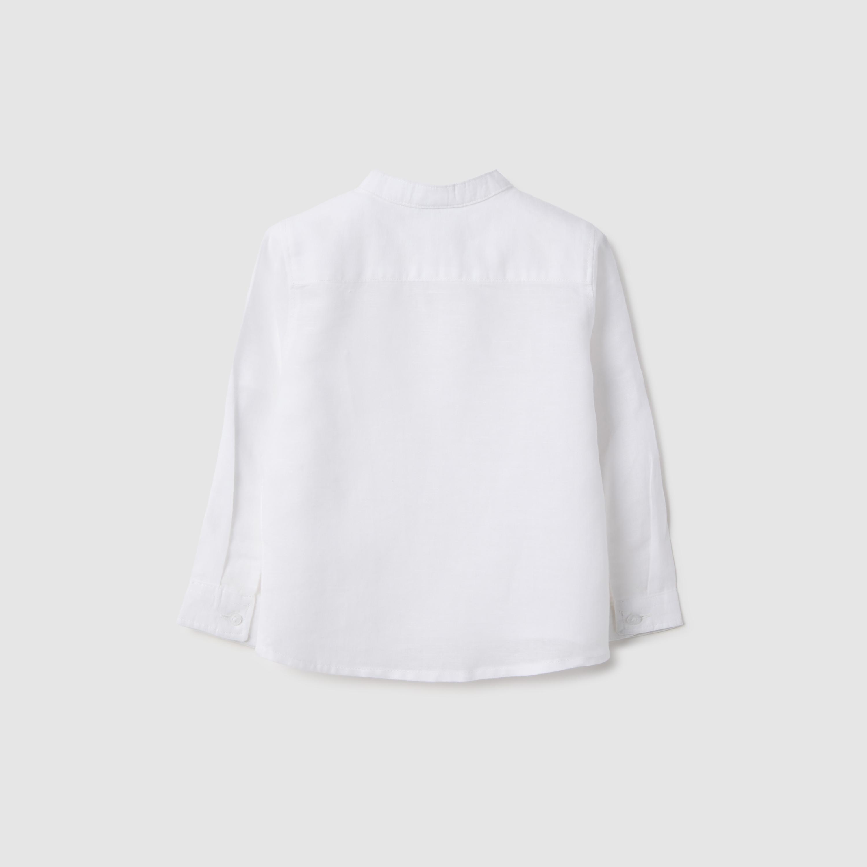 قميص سادة بأكمام كاملة وياقة ماندارين من أو في إس-boys-clothing-shirts-image-2