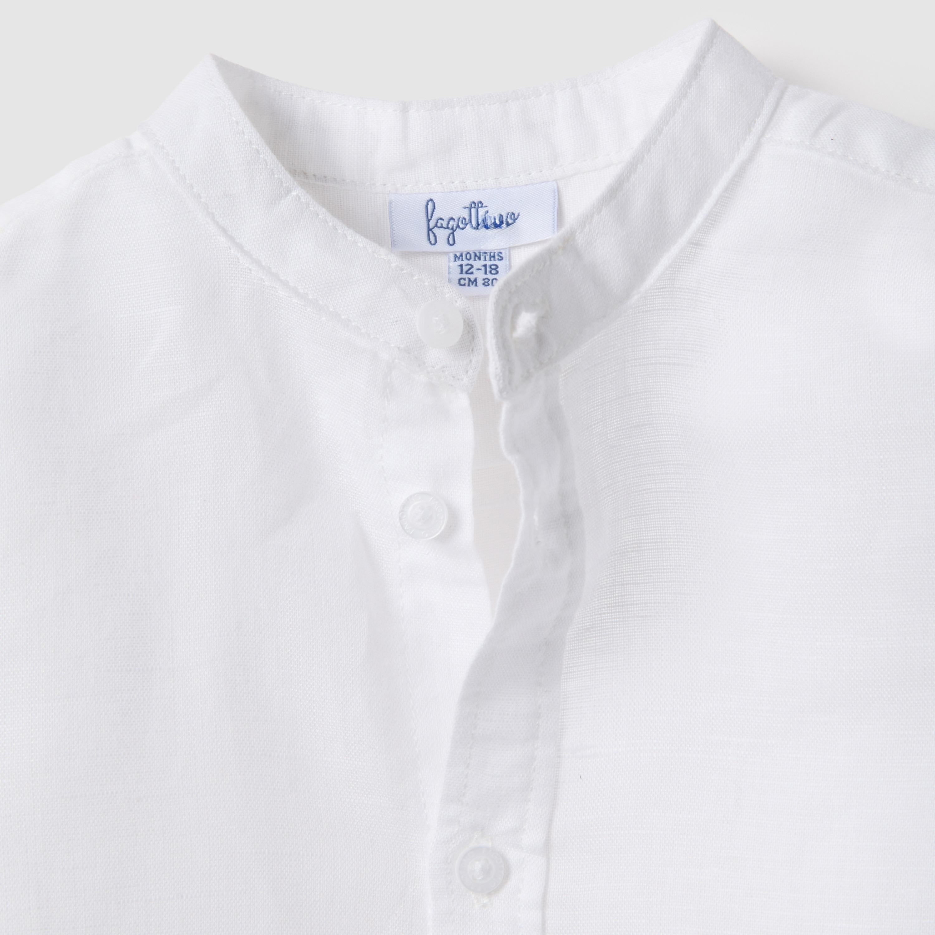 قميص سادة بأكمام كاملة وياقة ماندارين من أو في إس-boys-clothing-shirts-image-3