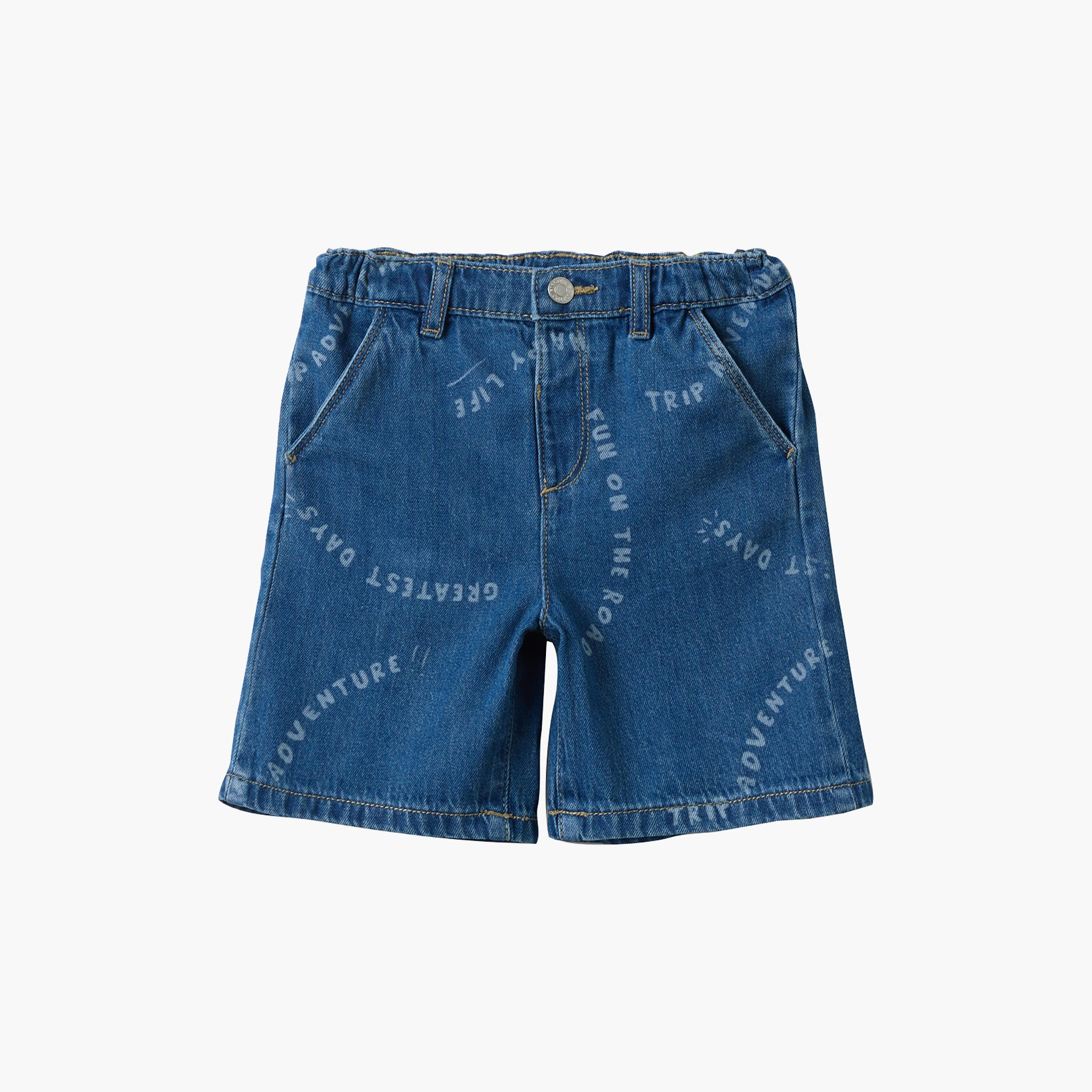 شورت جينز قطني مطبوع وبأزرار من أو في إس-baby-boys-clothing-bottoms-shorts-image-1