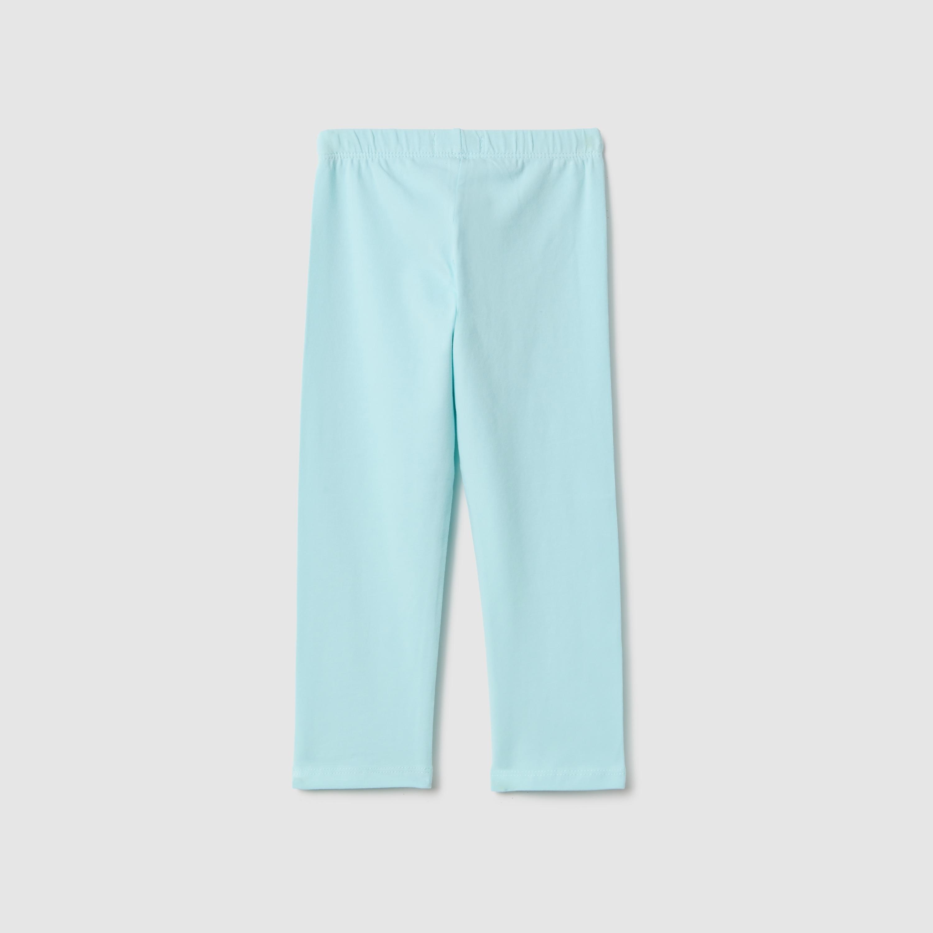 OVS Solid Elasticated Leggings with Star-girls-clothing-bottoms-leggings-image-2