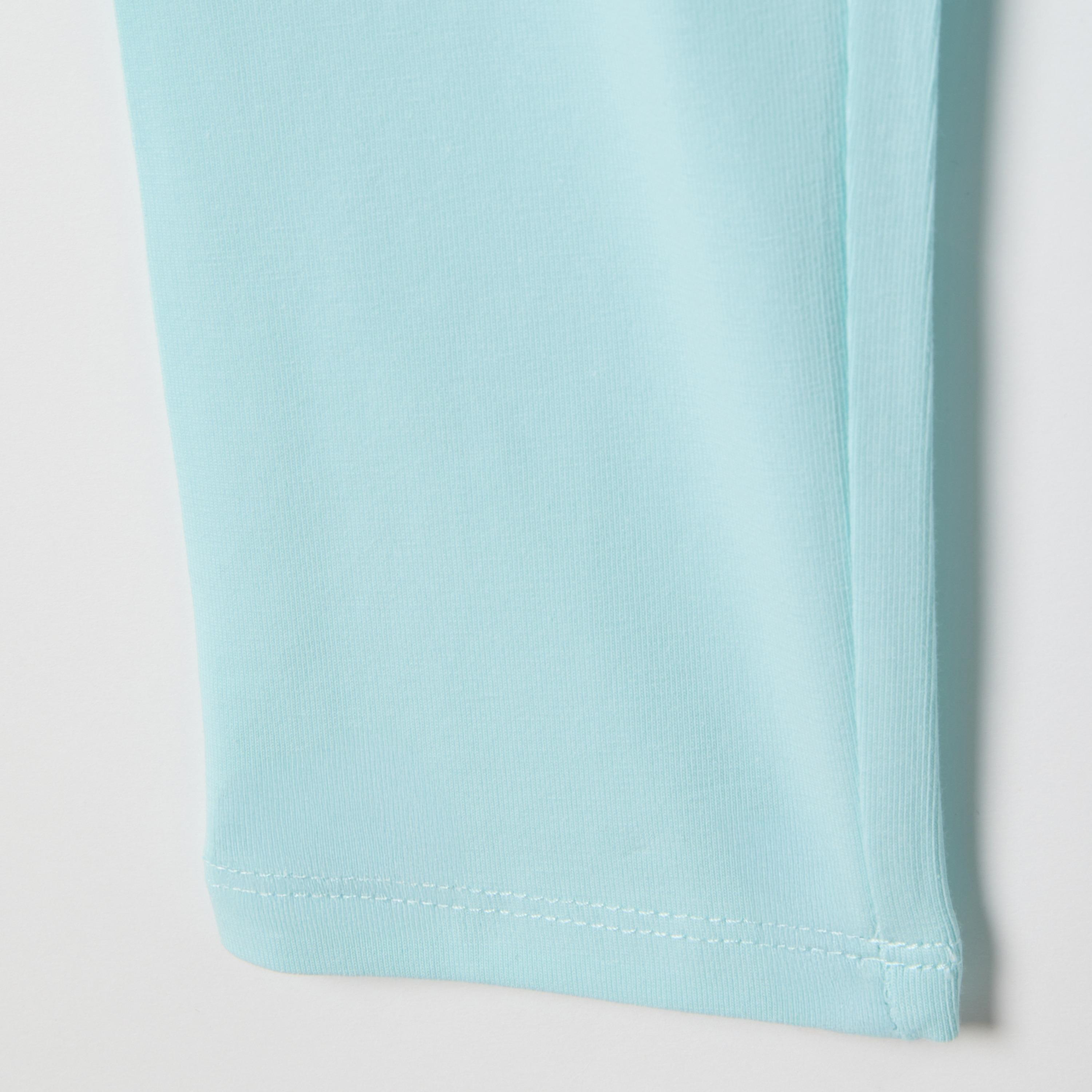 OVS Solid Elasticated Leggings with Star-girls-clothing-bottoms-leggings-image-4