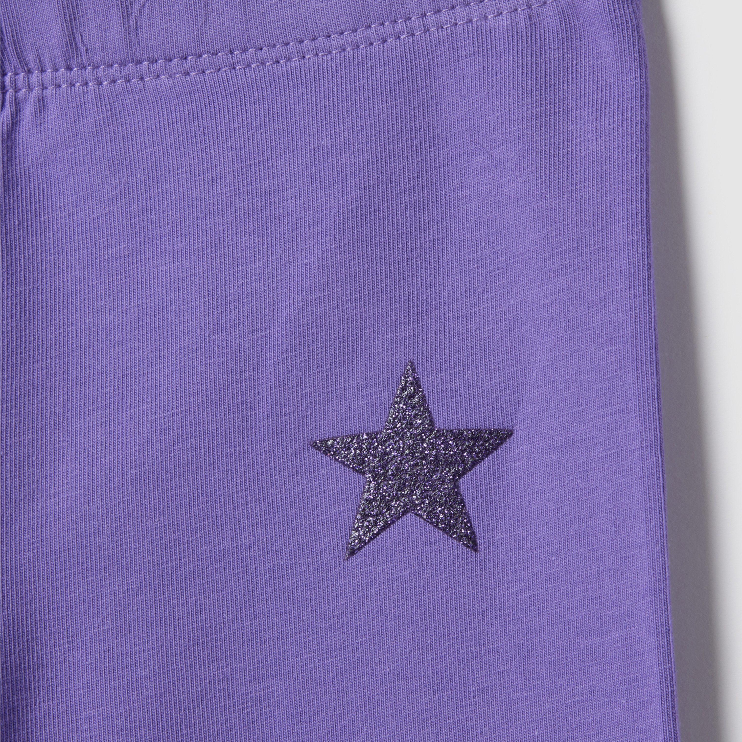 OVS Solid Elasticated Leggings with Star-girls-clothing-bottoms-leggings-image-3