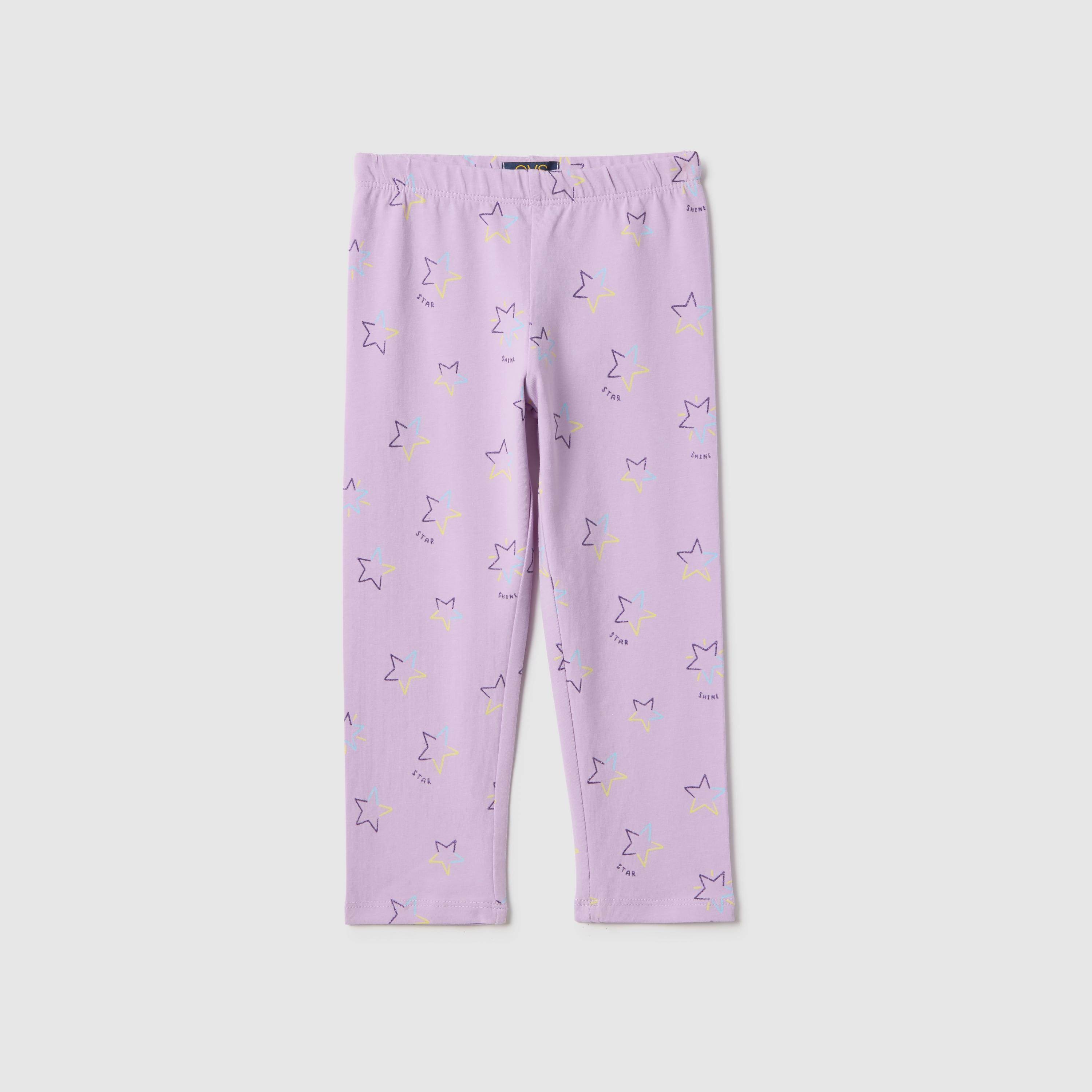 ليجنز بخصر مطاطي وطبعة نجوم من أو في إس-girls-clothing-bottoms-leggings-image-1