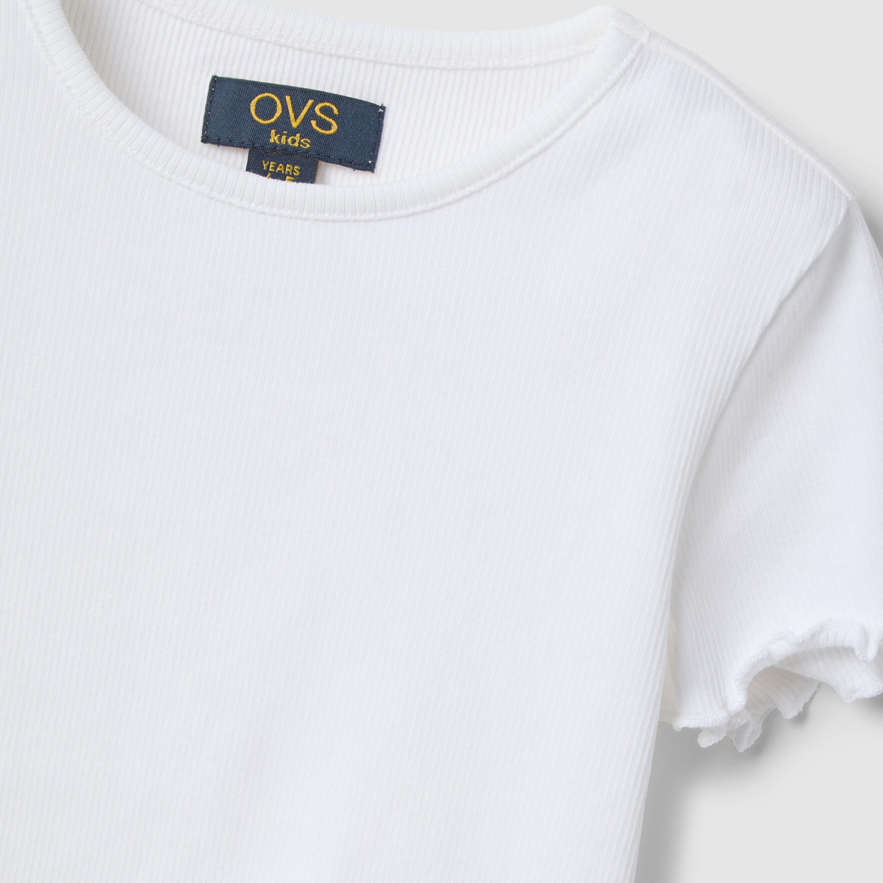 تيشيرت أكمام قصيرة بياقة مستديرة من أو في إس-girls-clothing-tshirts-image-3