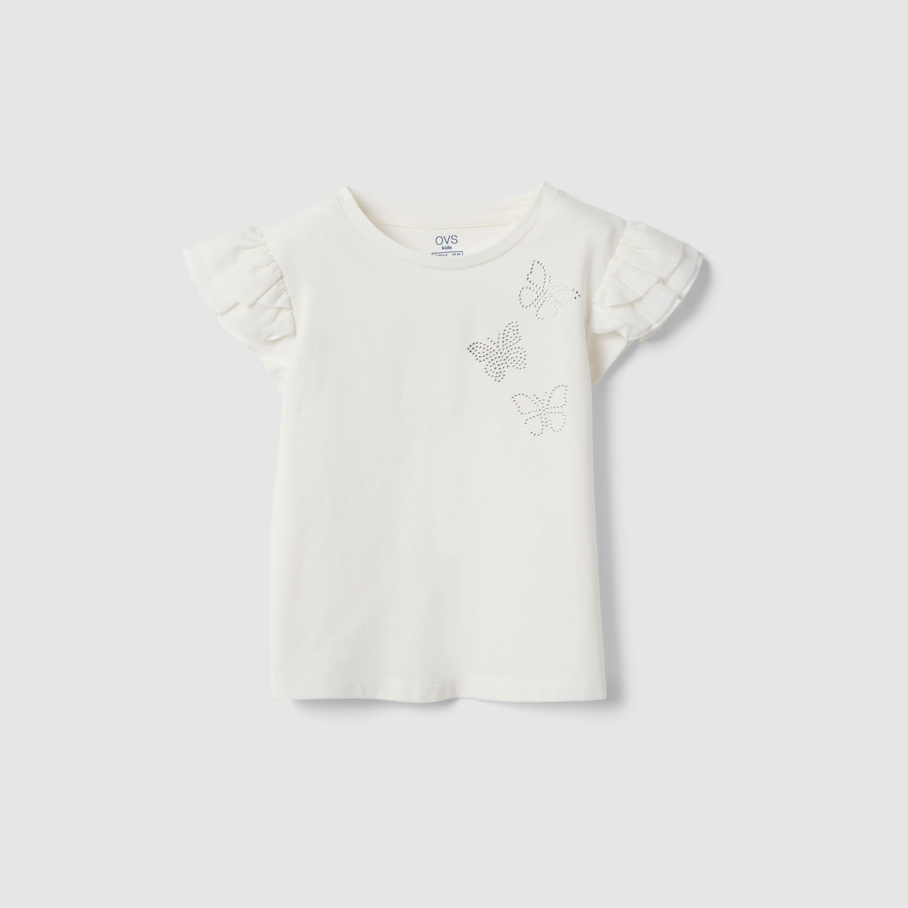 OVS Short Sleeves Butterfly Embellished T-Shirt-girls-clothing-tshirts-image-1