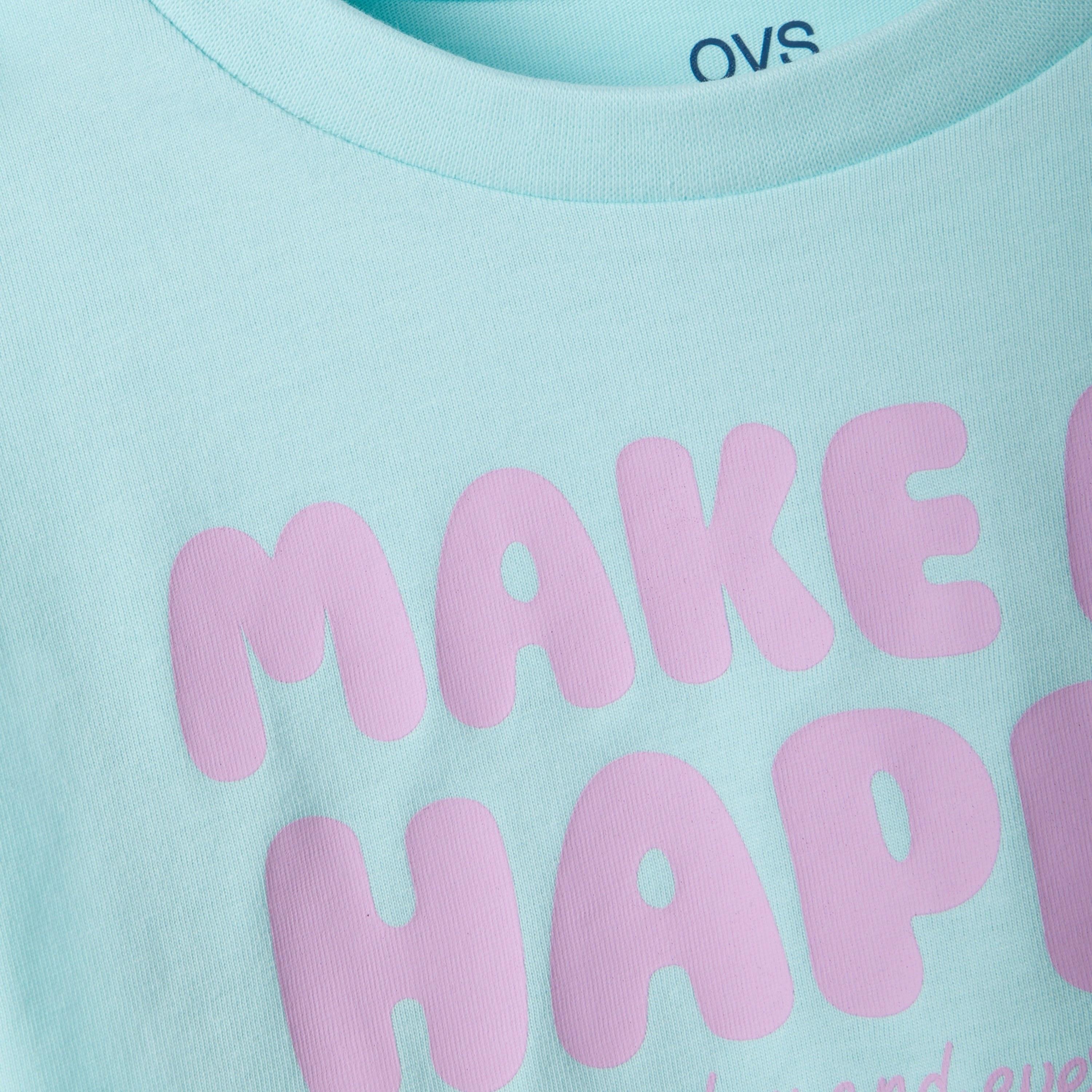 OVS Short Sleeves Make Happy Graphic T-Shirt-girls-clothing-tshirts-image-3