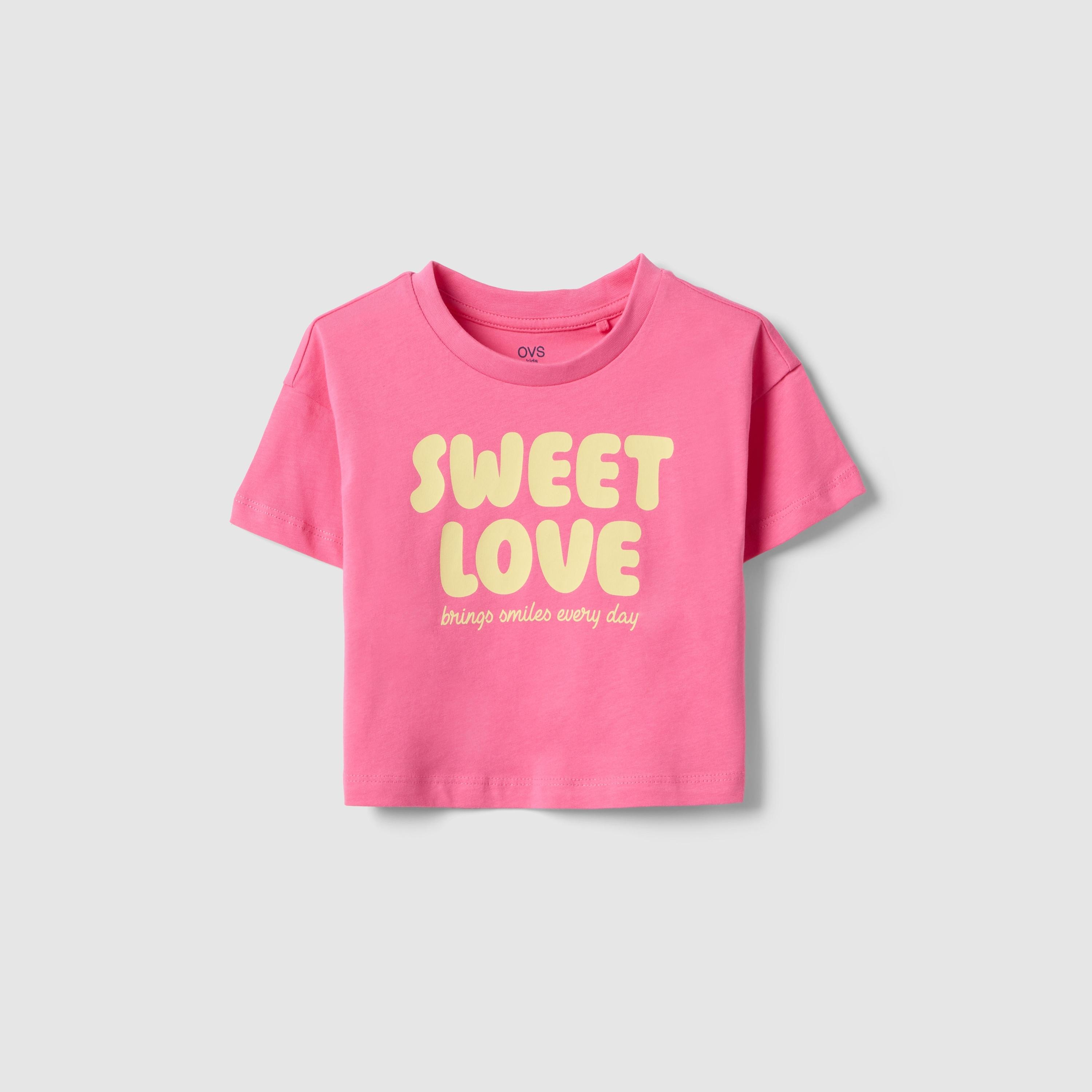 OVS Short Sleeves Sweet Love Graphic T-Shirt-girls-clothing-tshirts-image-1