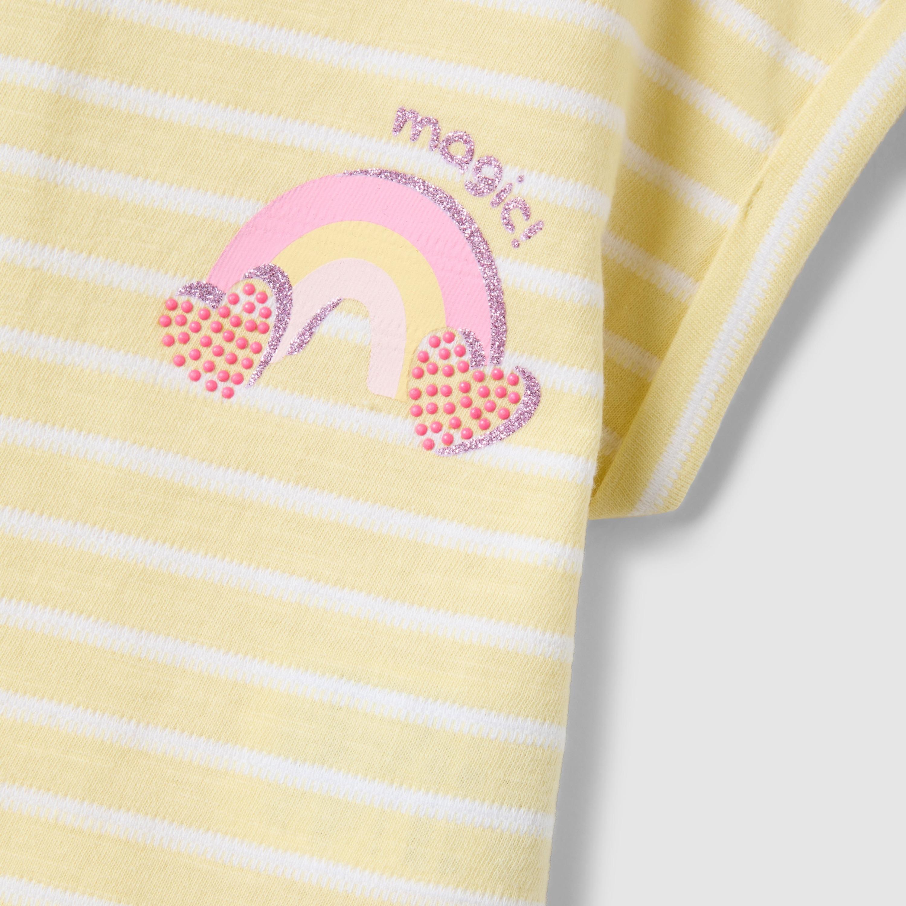 تيشيرت مخطط أكمام قصيرة بياقة مستديرة من أو في إس-girls-clothing-tshirts-image-4