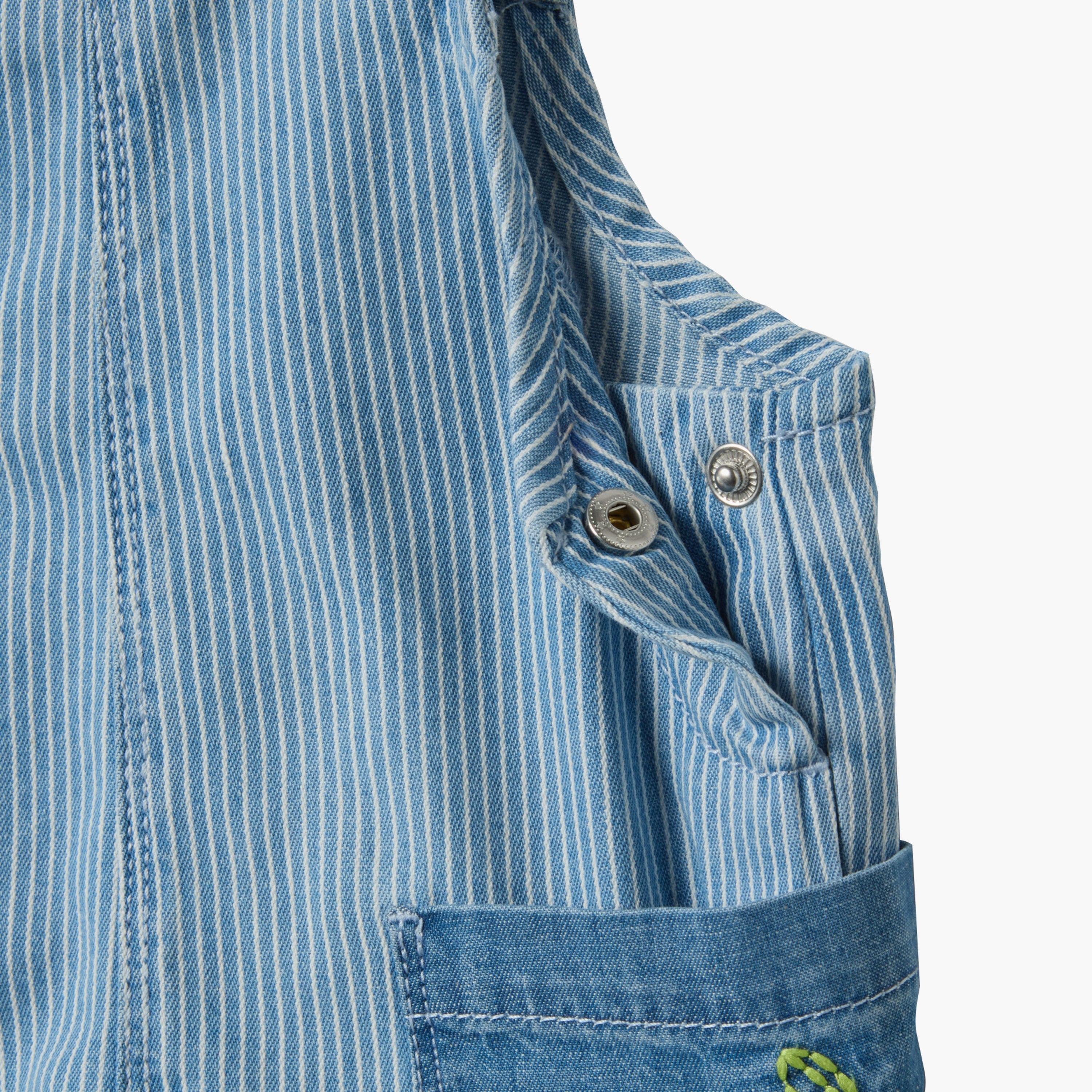OVS Strapped Denim Dungaree with Front Embroidered Pockets-baby-girls-clothing-dressesandjumpsuits-image-3
