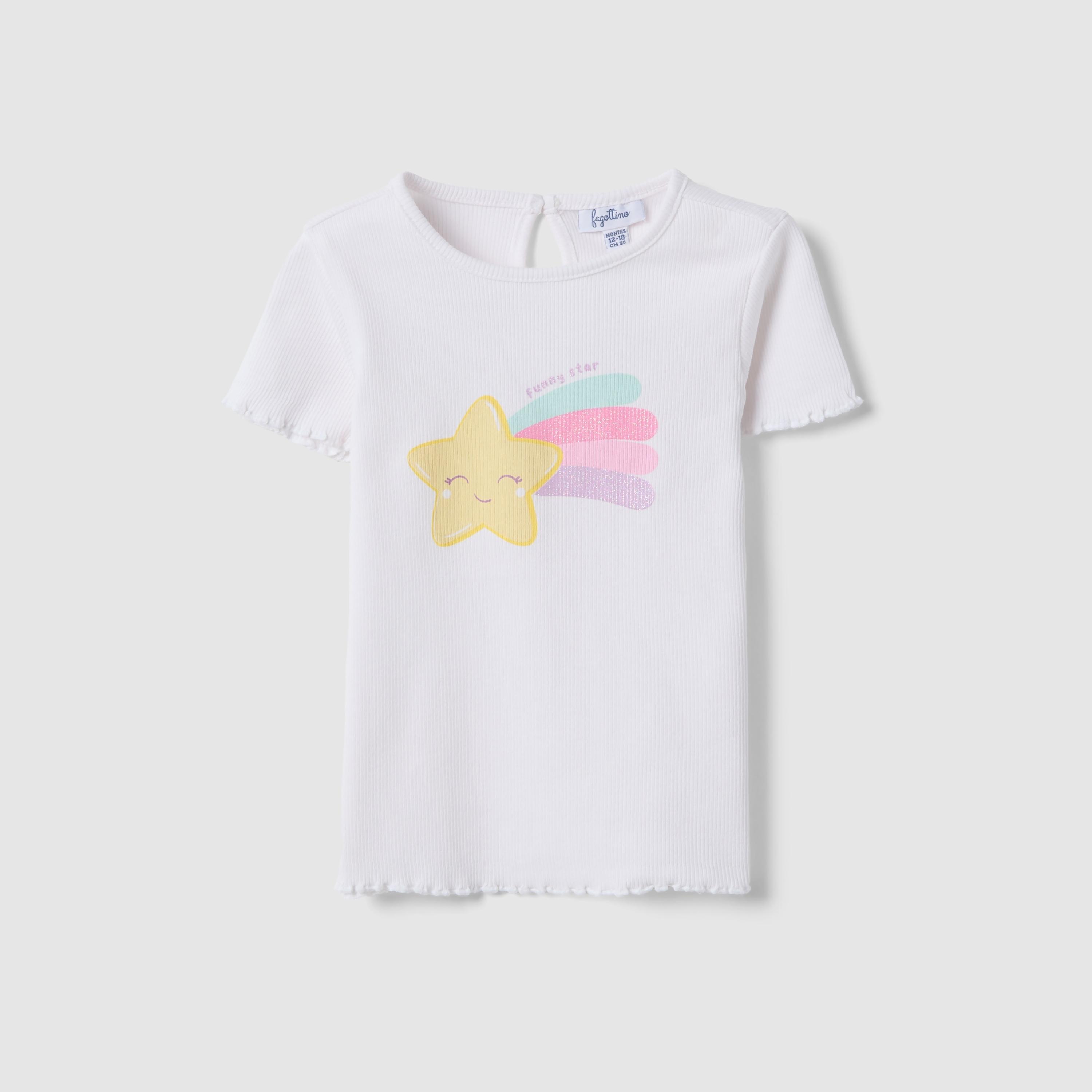 تيشيرت مطبوع أكمام قصيرة بتصميم فاني ستار من أو في إس-girls-clothing-tshirts-image-1