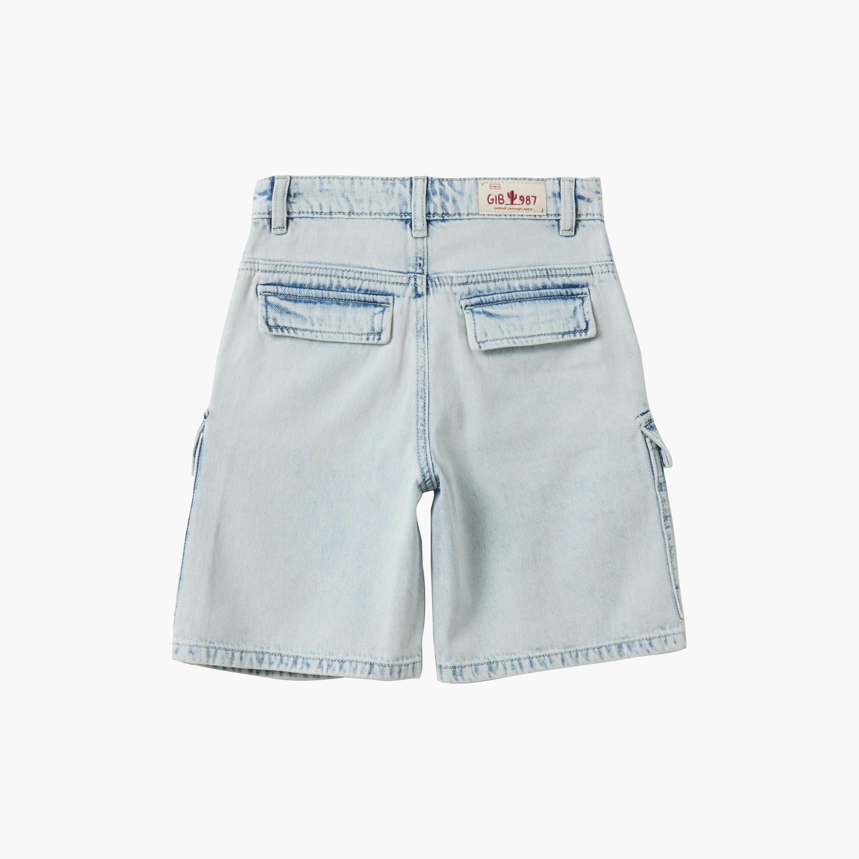 شورت جينز كارجو بزرار من أوه في إس-boys-clothing-bottoms-shorts-image-2