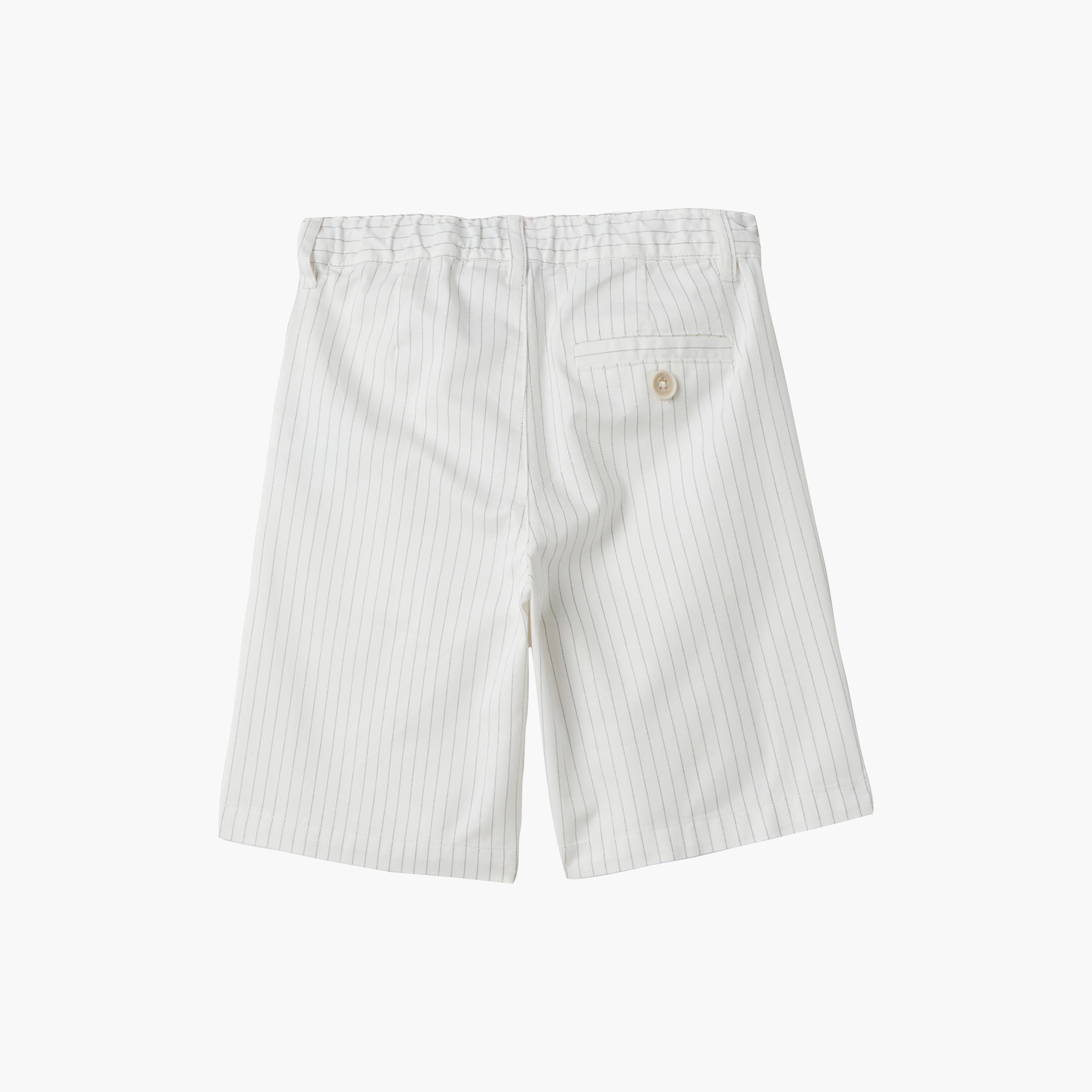 OVS Cotton Striped Buttoned Shorts-boys-clothing-bottoms-shorts-image-2