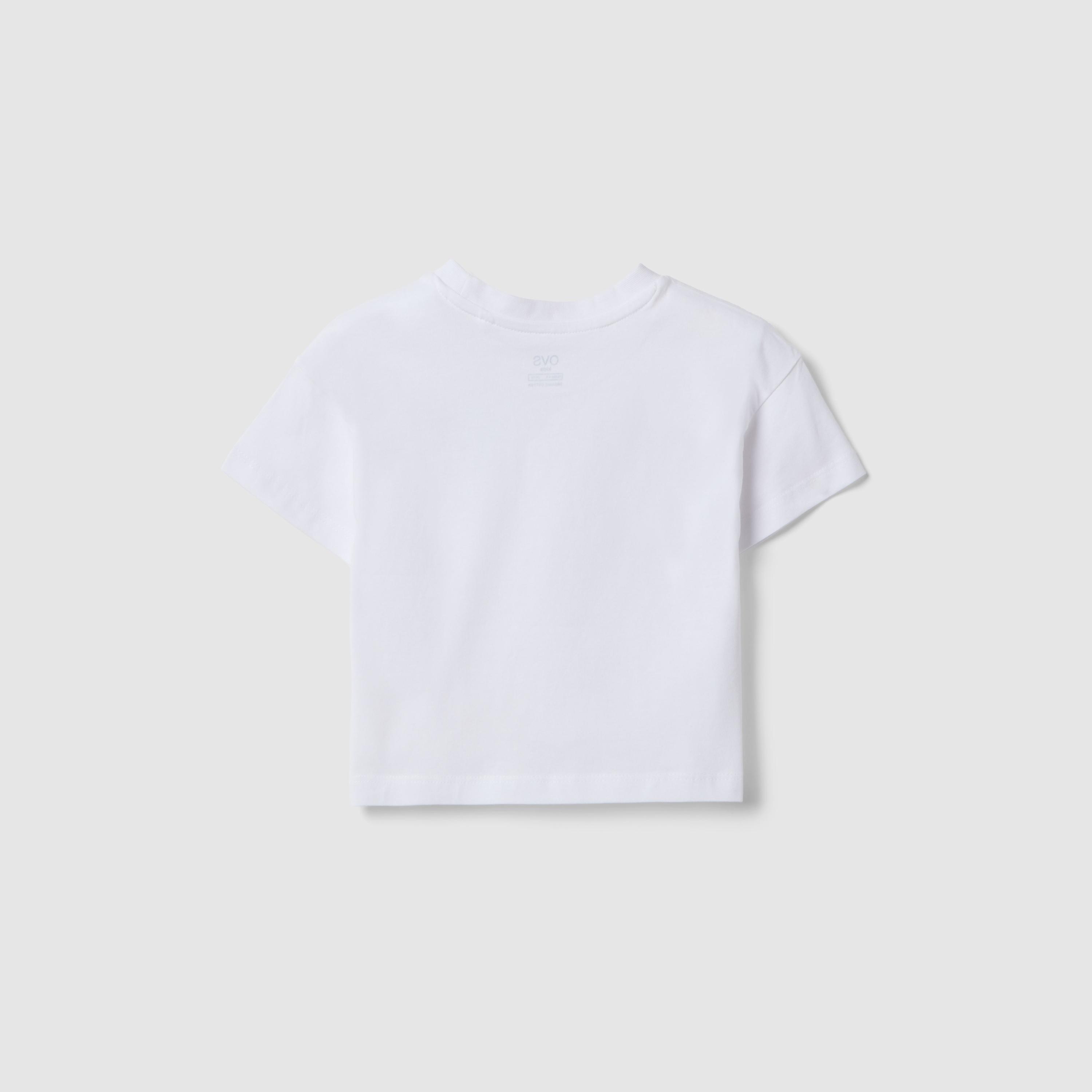 OVS Short Sleeves Glittery Heart Enriched T-Shirt-girls-clothing-tshirts-image-2
