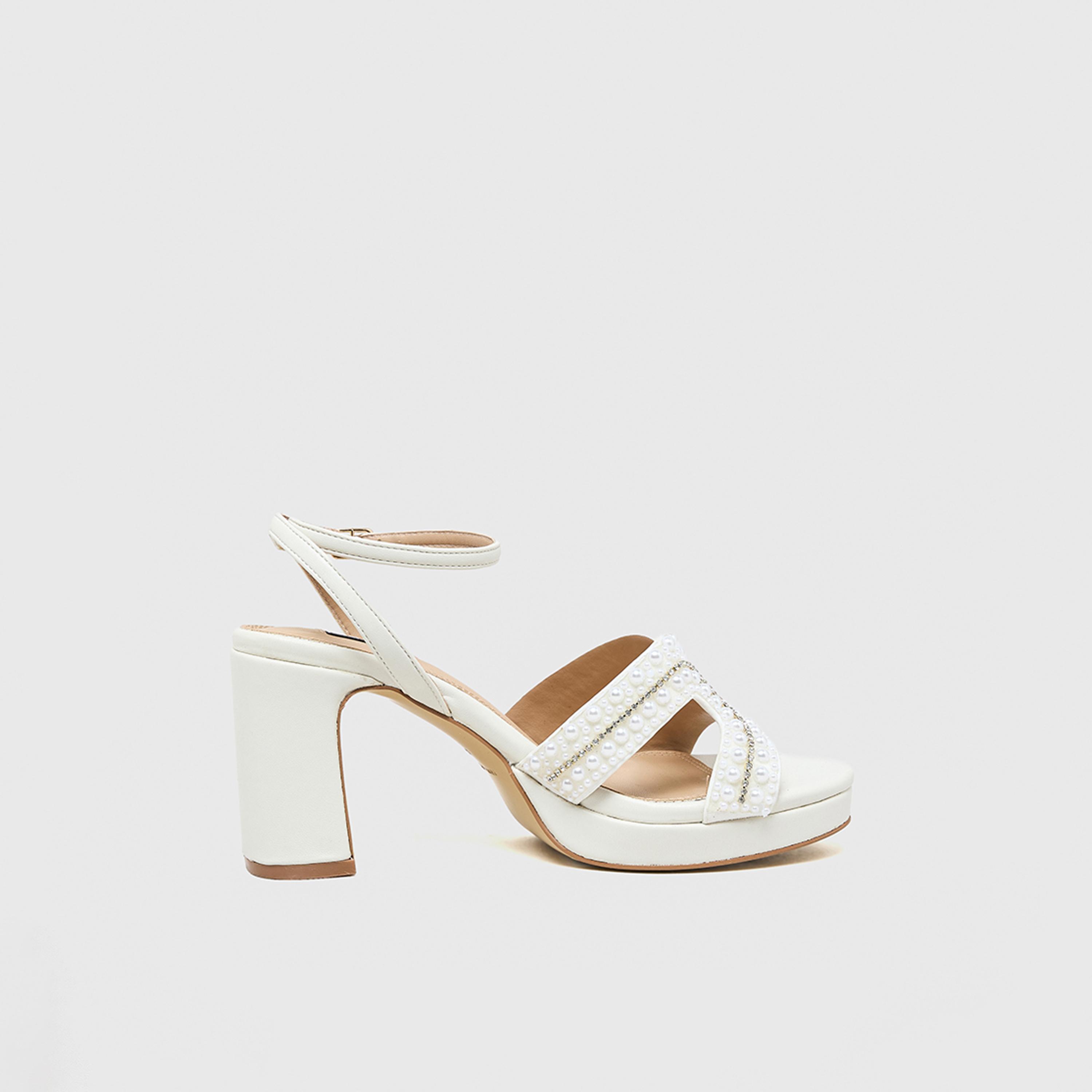 Nine West Women's Buckle Strap Block Heel Sandals | 259-10102-women-shoes-sandals-heeled-image-3