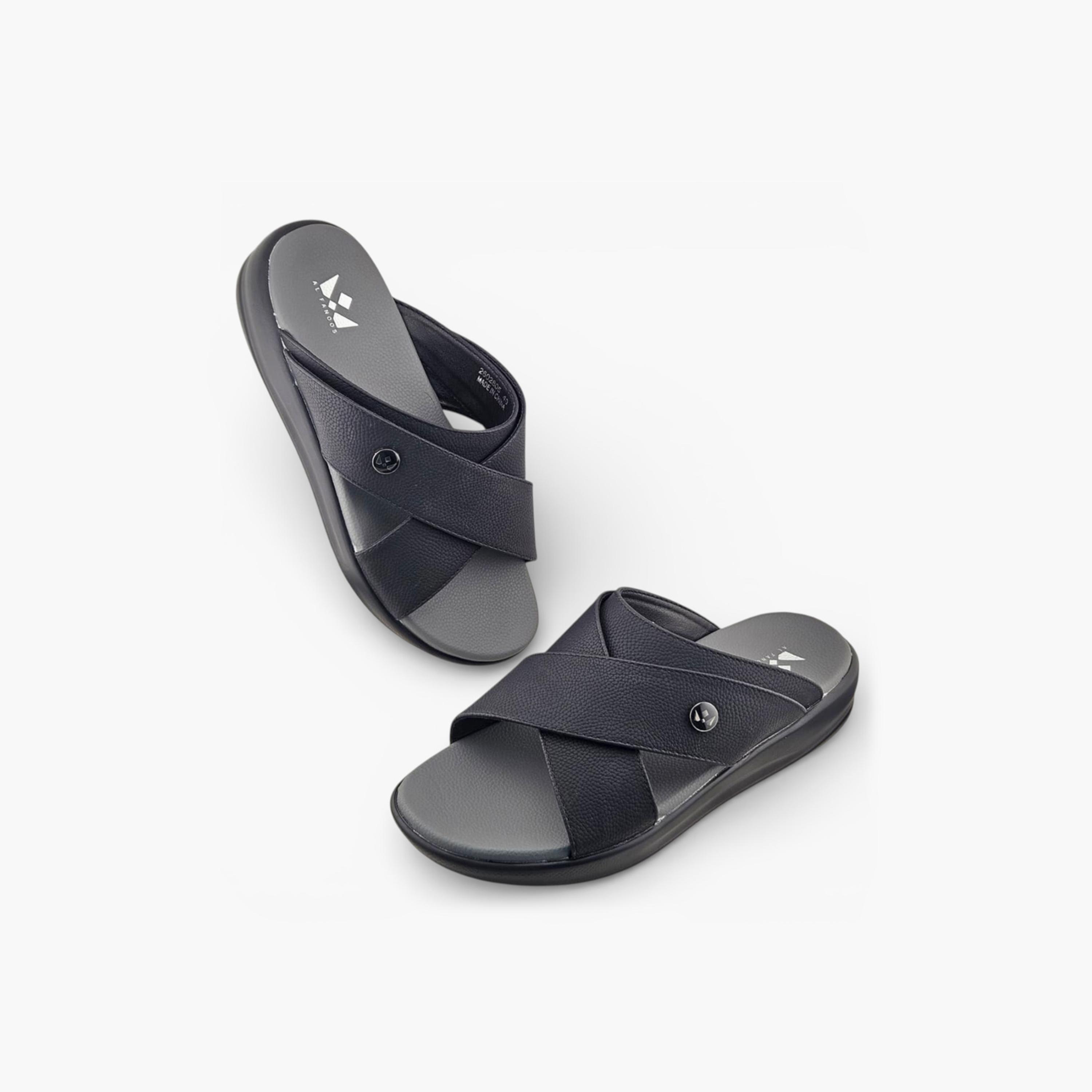 Al Fanoos Men's Slip On Pure Prestige Arabic Sandals | 2602805-men-shoes-sandals-image-3