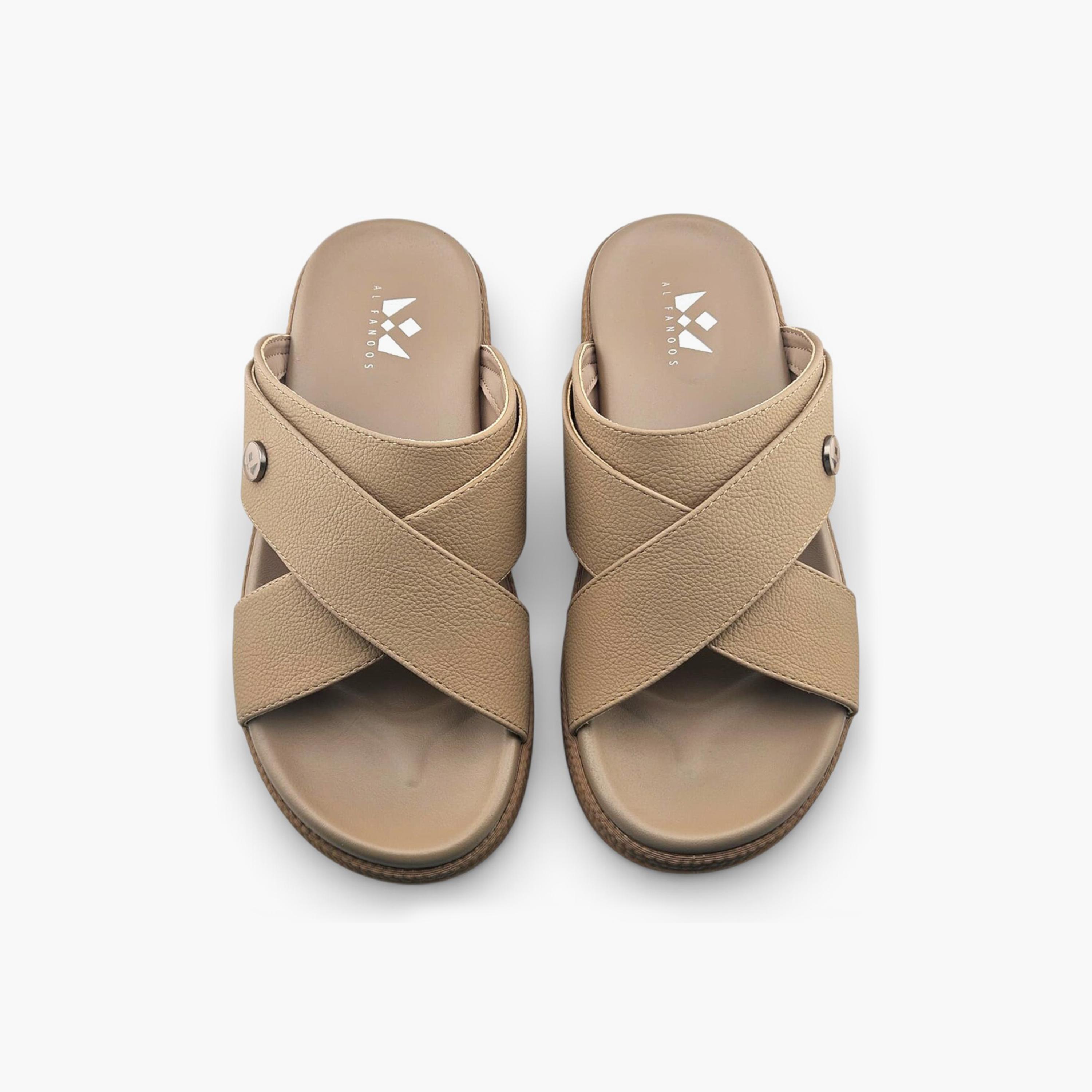 Al Fanoos Men's Slip On Sora Kintsu Arabic Sandals | 2602809-men-shoes-sandals-image-3