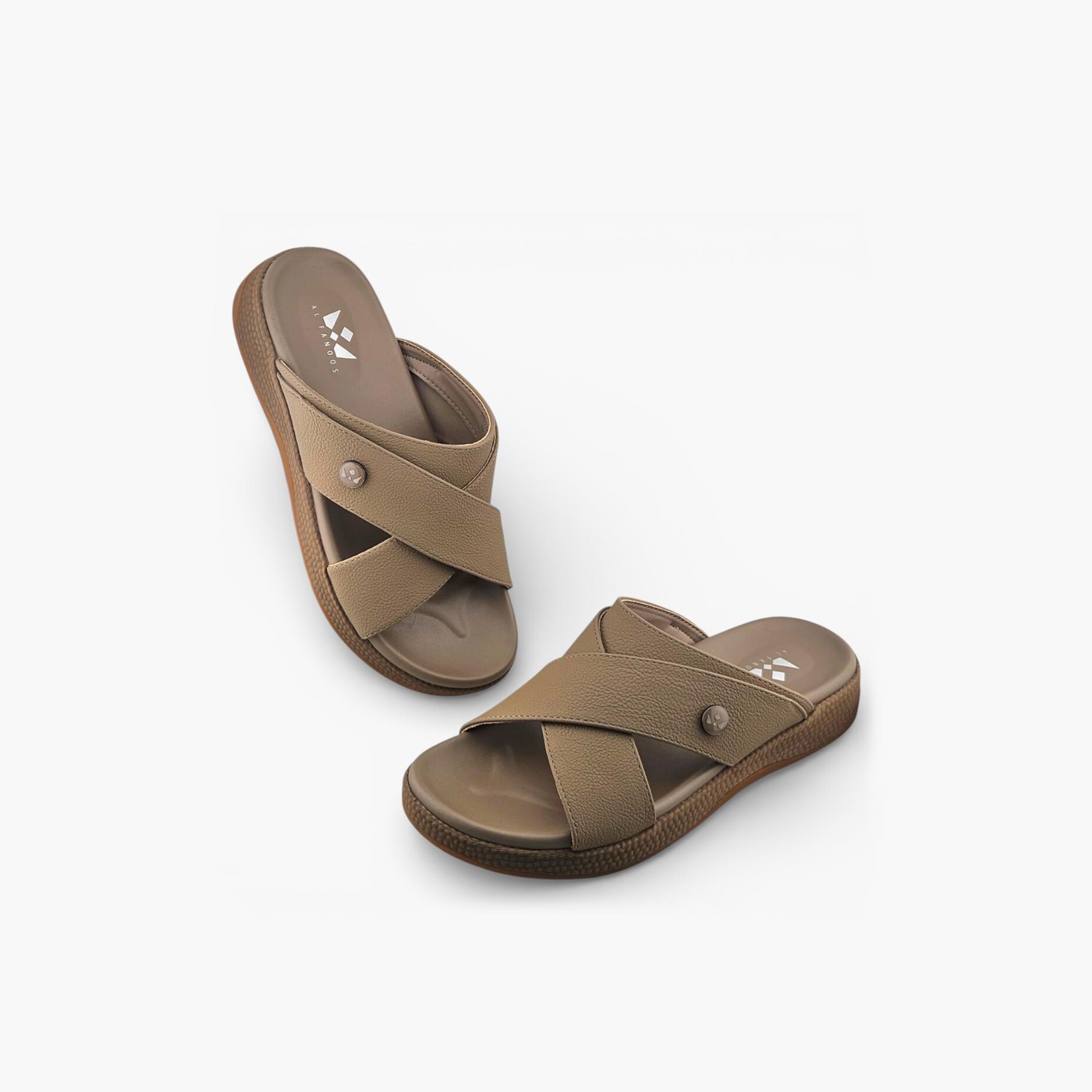 Al Fanoos Men's Slip On Sora Kintsu Arabic Sandals | 2602809-men-shoes-sandals-image-4