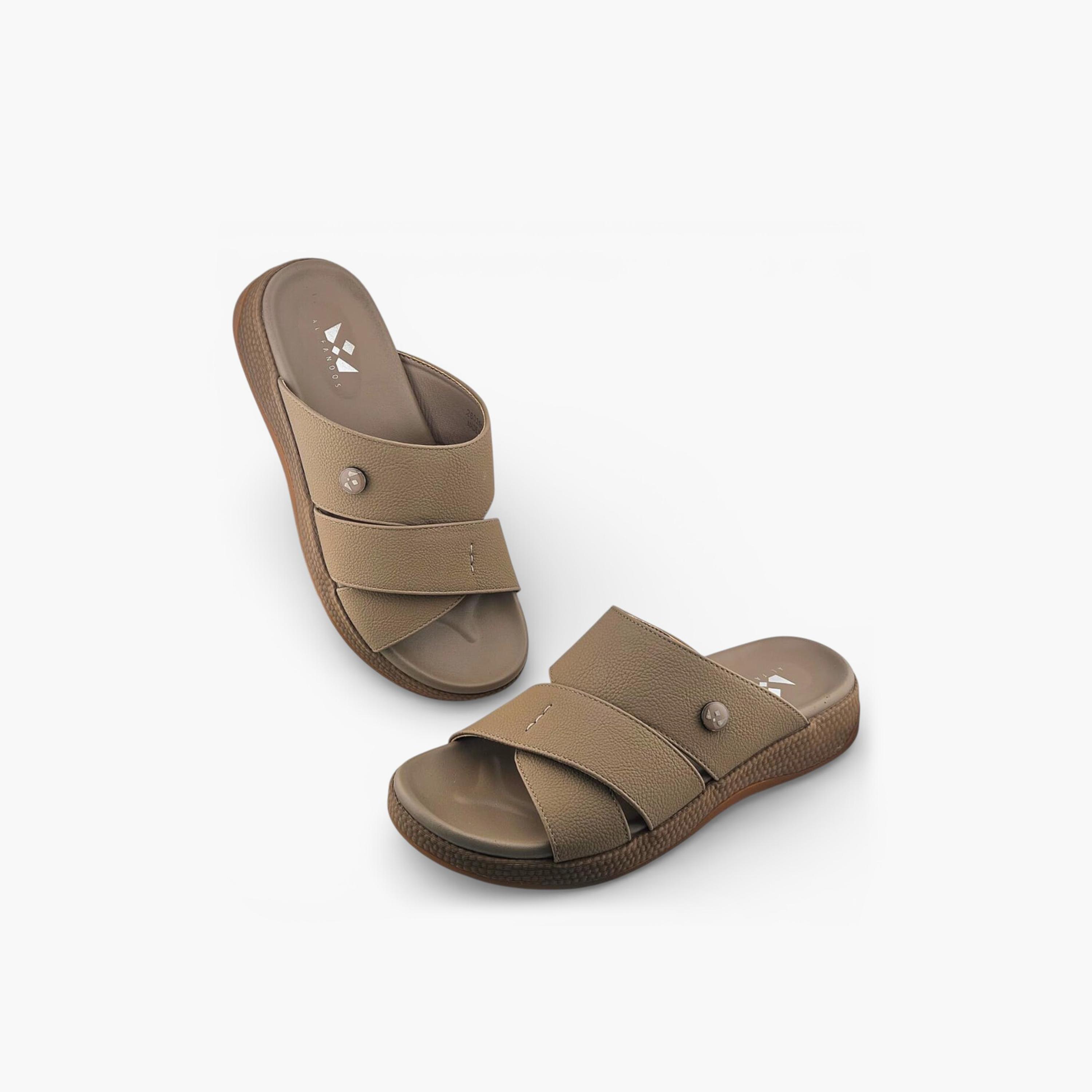 Al Fanoos Men's Slip On Sora Kintsu Arabic Sandals | 2602811-men-shoes-sandals-image-4