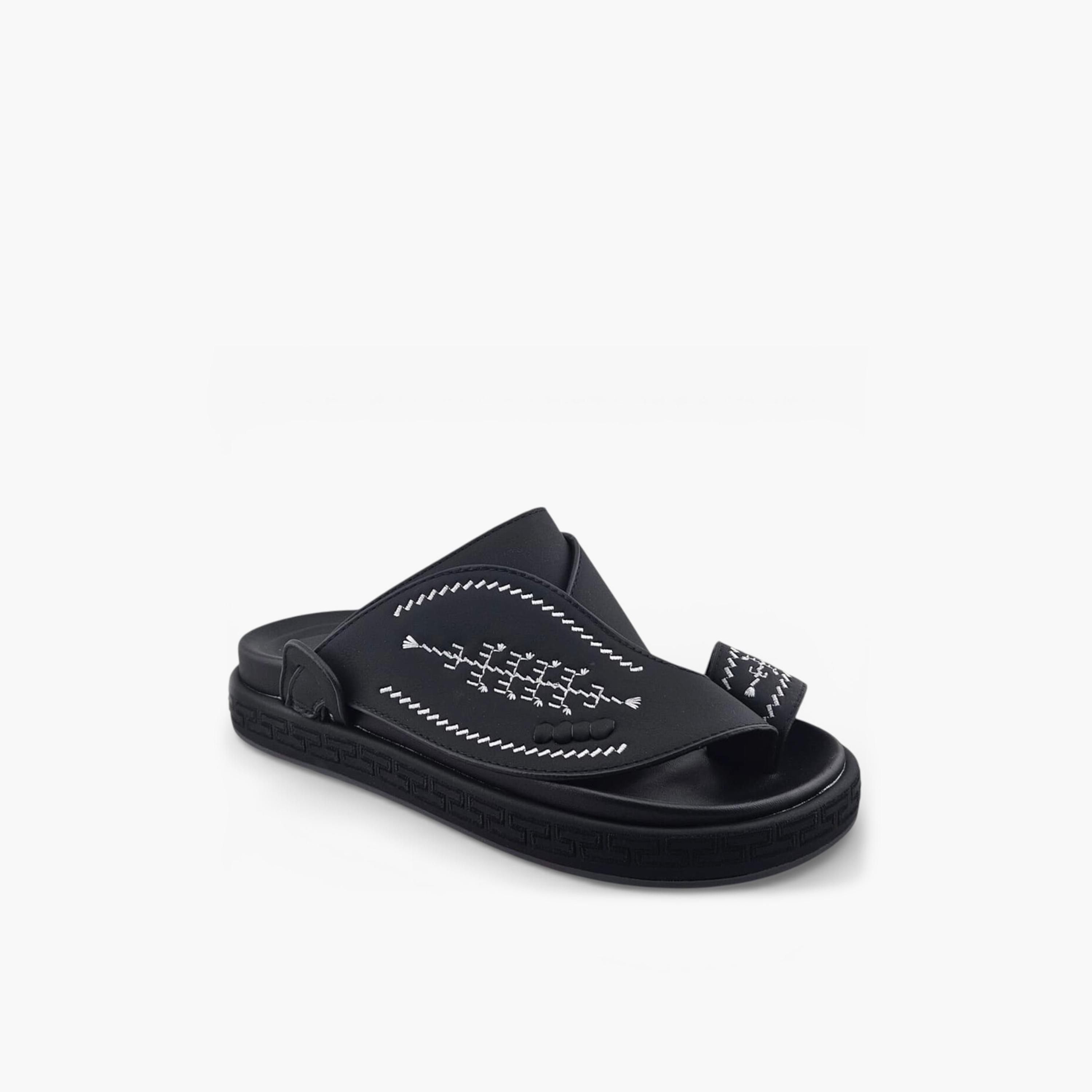 صندل عربي رجالي من ألفانوس بدون رباط – فخامة خالصة | 2602812-men-shoes-sandals-image-1