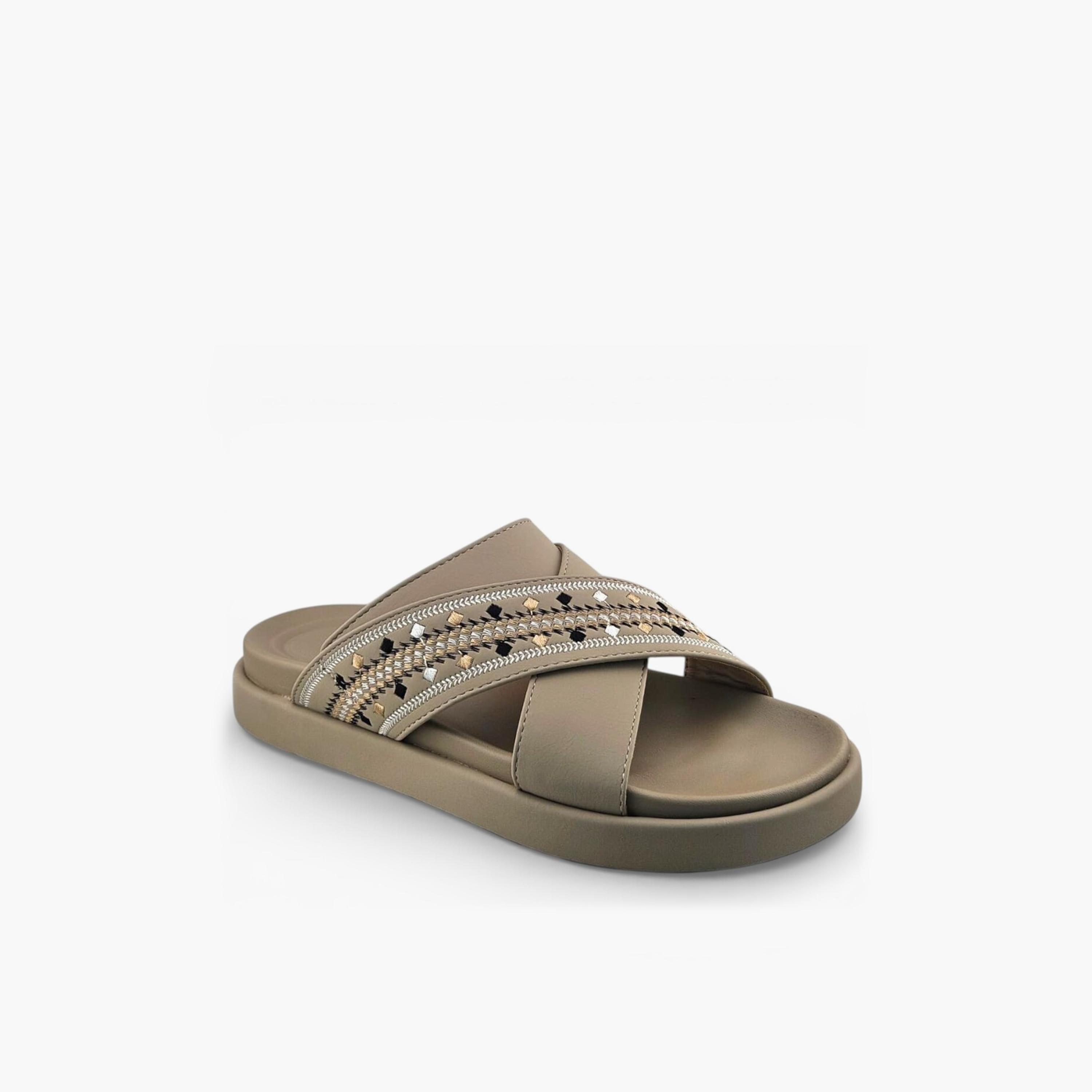 صندل عربي رجالي من ألفانوس بدون رباط – فخامة خالصة | 2602816-men-shoes-sandals-image-1